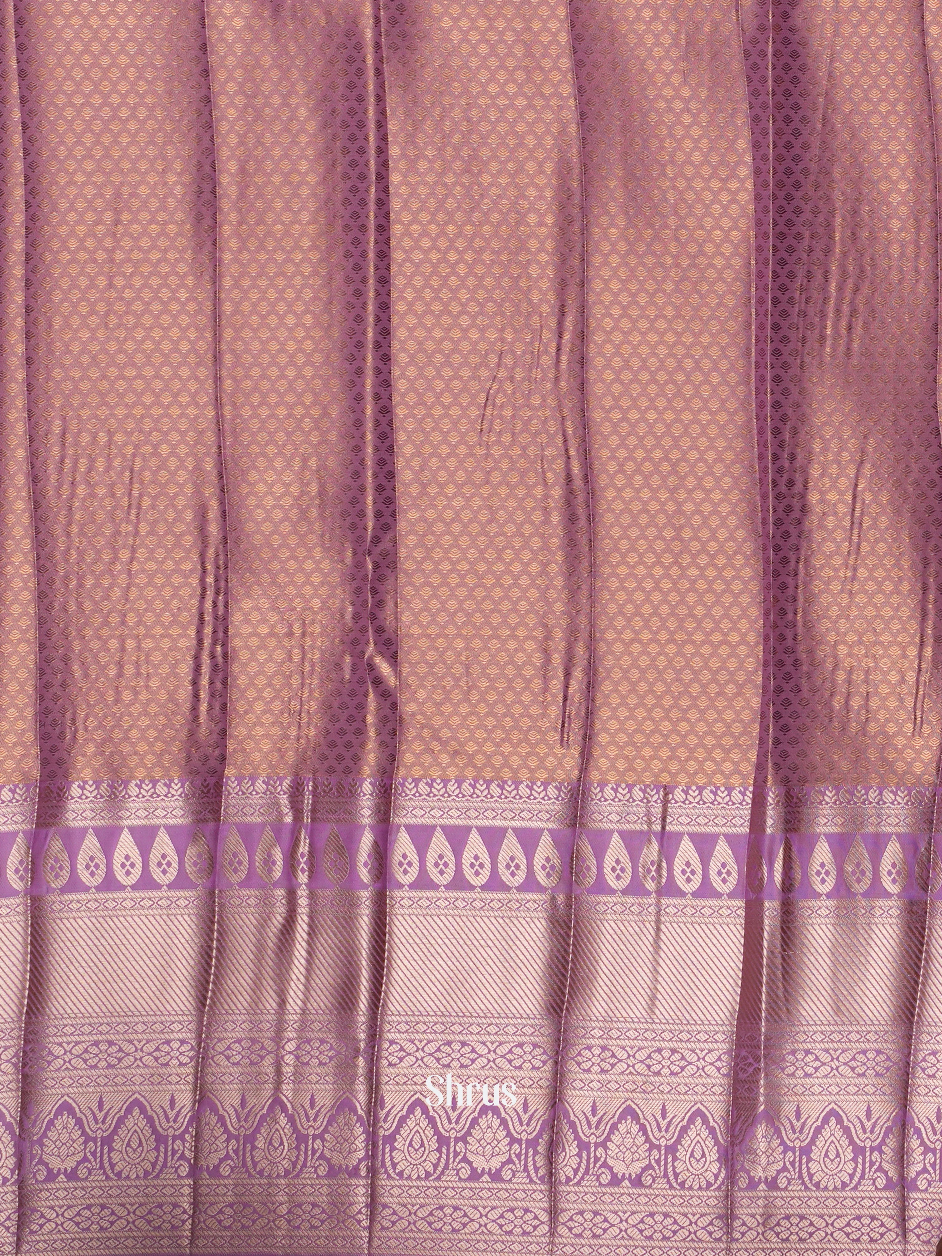 Green & Purple- Kanchipuram-halfpure Saree