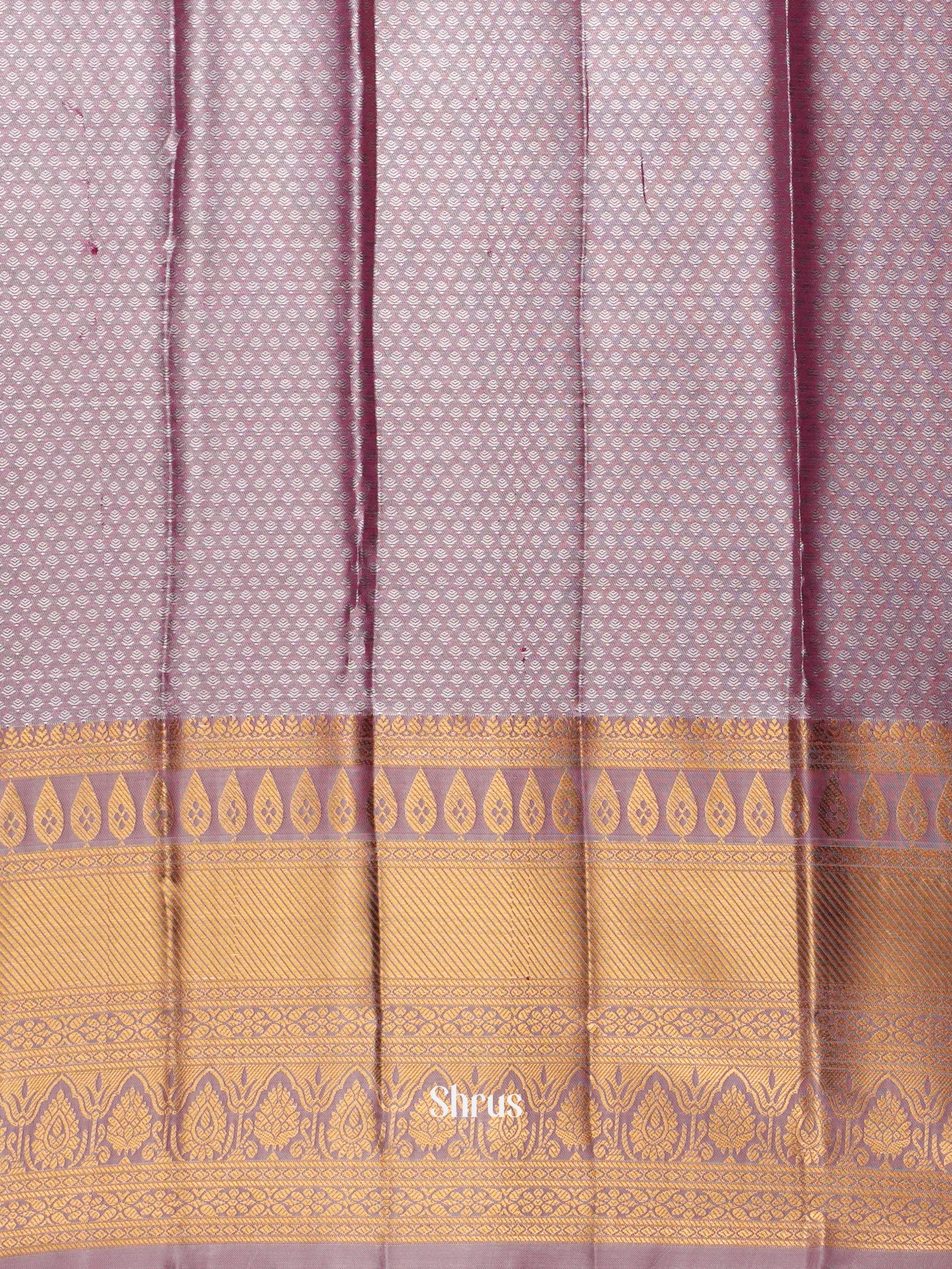 Green & Purple - Kanchipuram-halfpure Saree