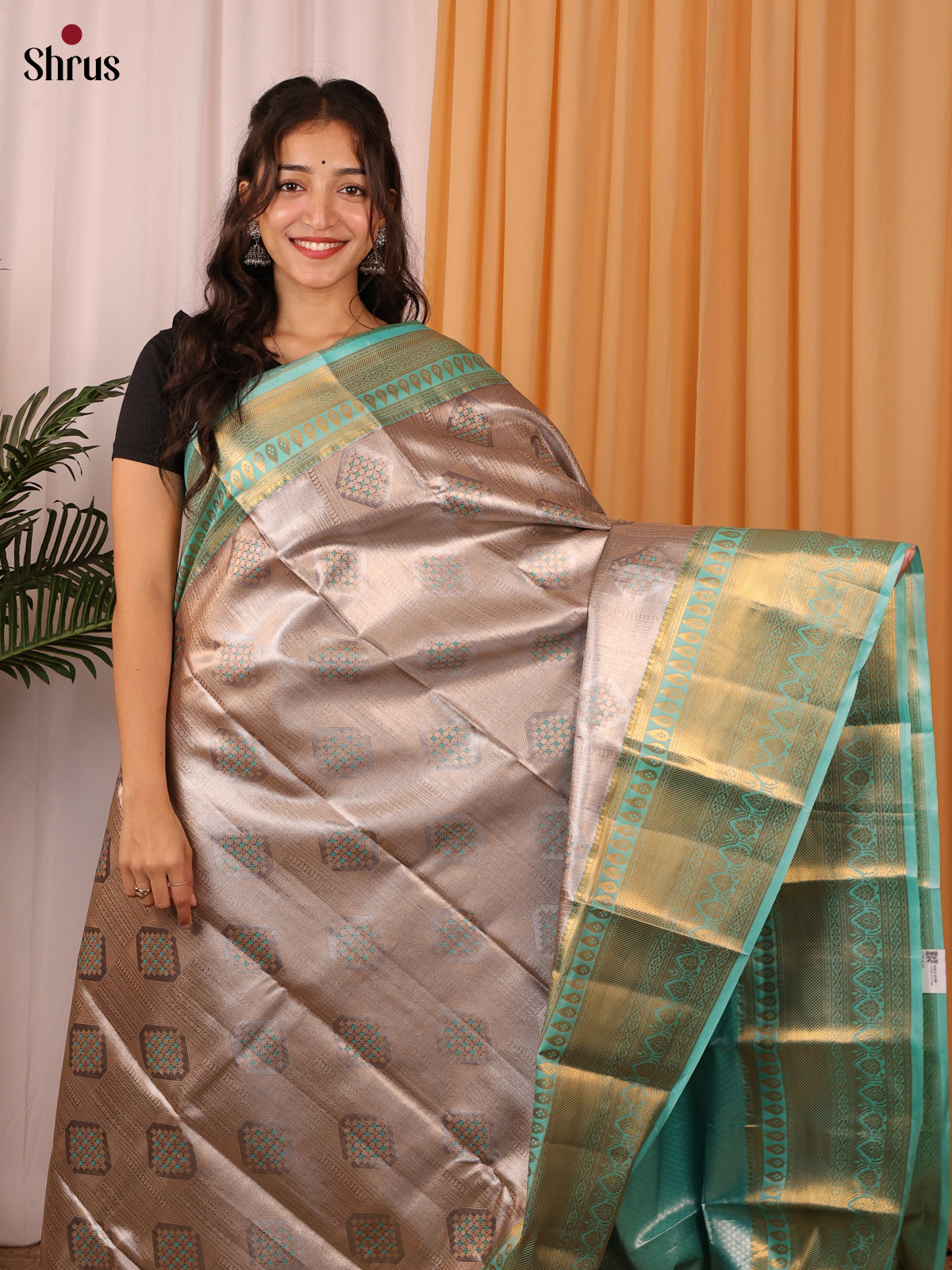 CIS18141 - Kanchipuram-halfpure Saree