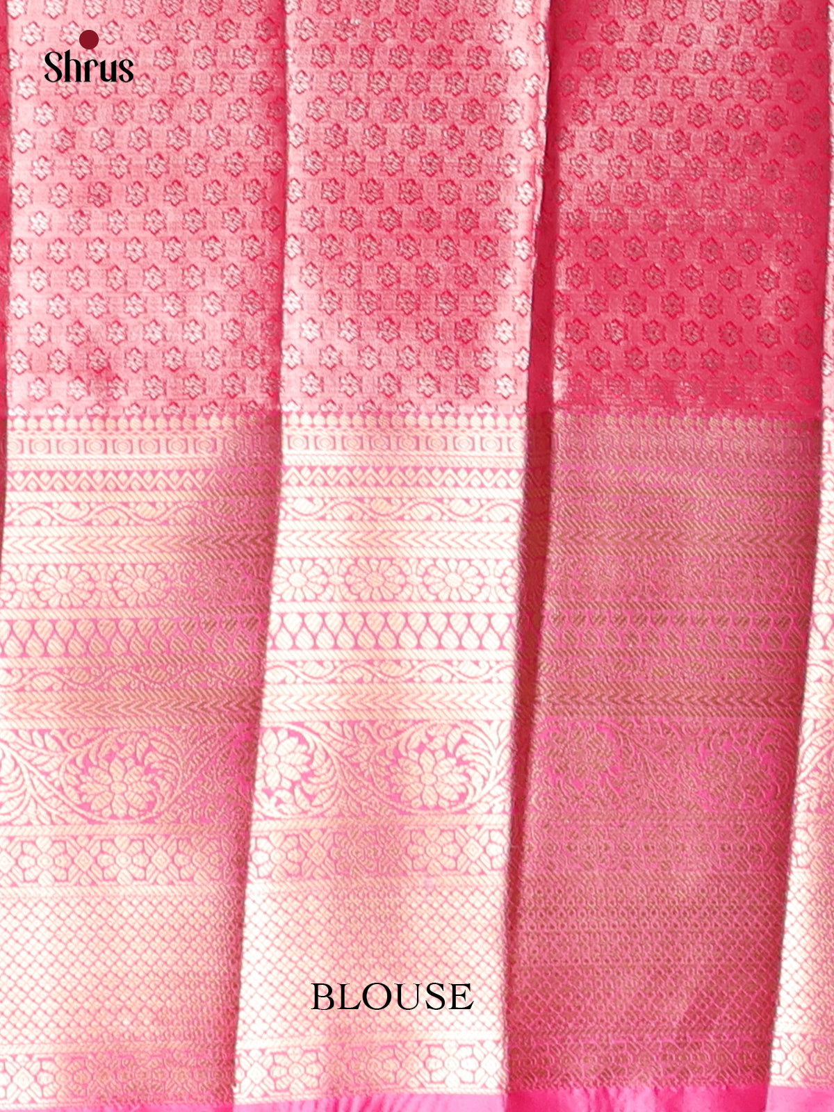 Gold & Pink - Kanchipuram-halfpure Saree