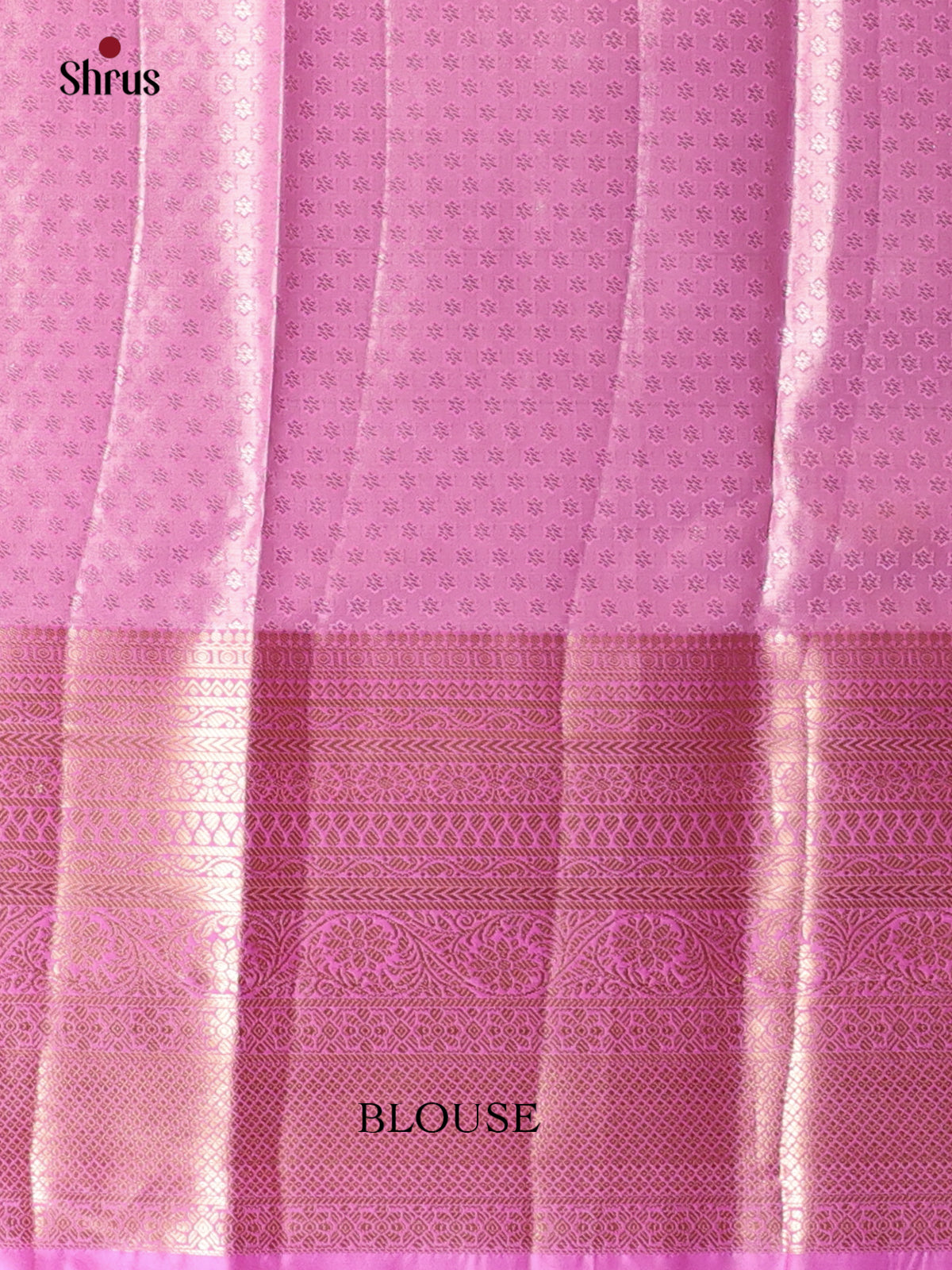 Gold & Pink - Kanchipuram-halfpure Saree