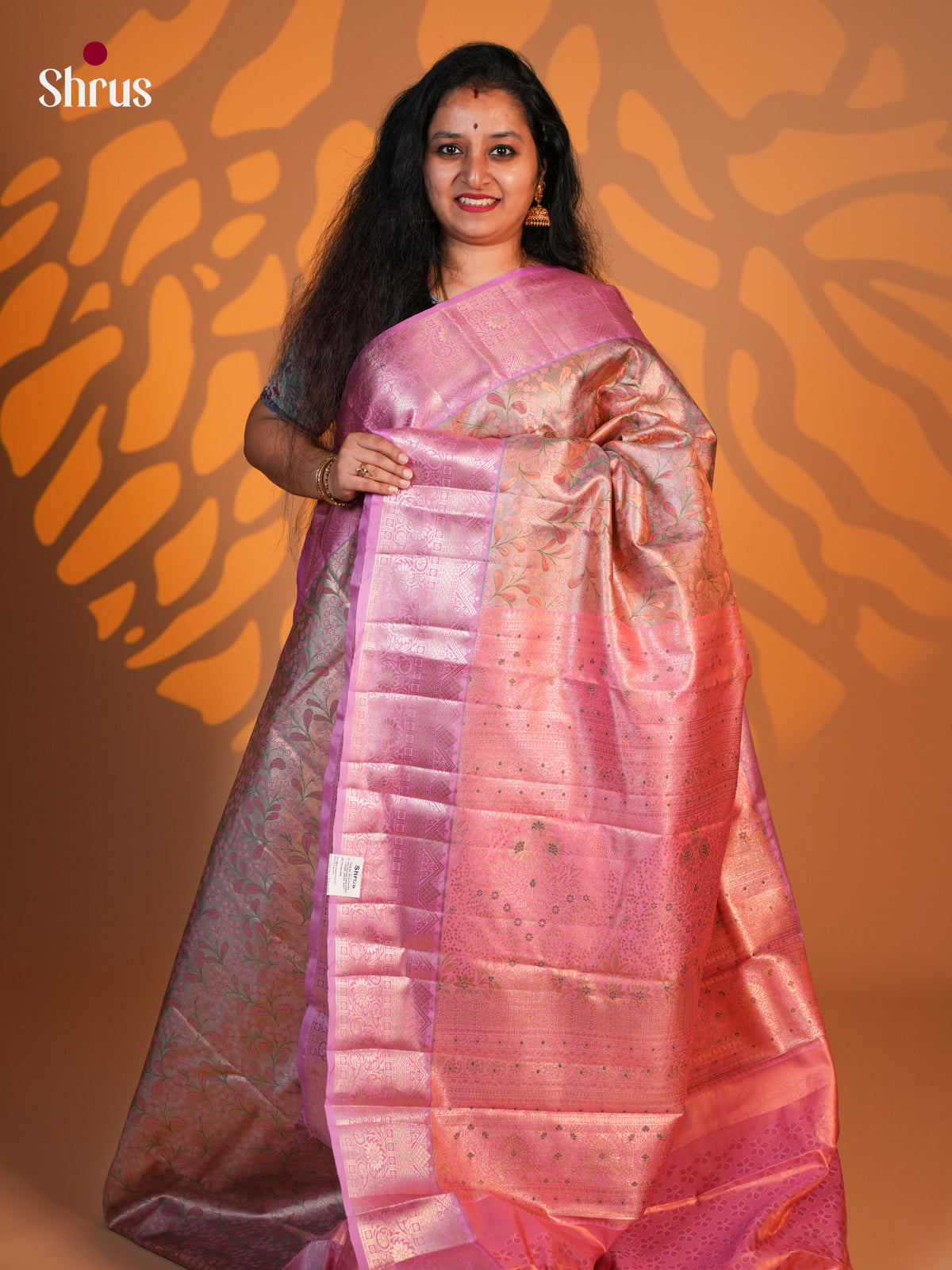 Green & Pink - Kanchipuram-halfpure Saree