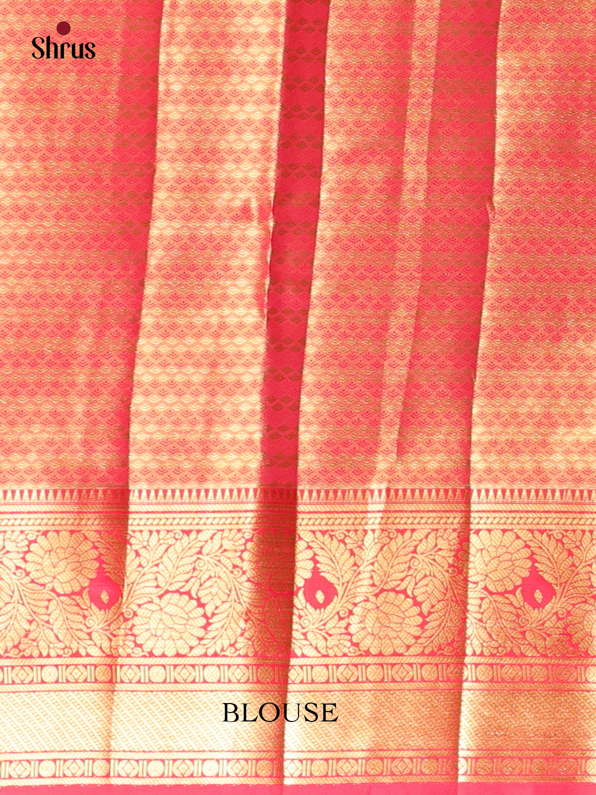 Green & Red - Kanchipuram-halfpure Saree