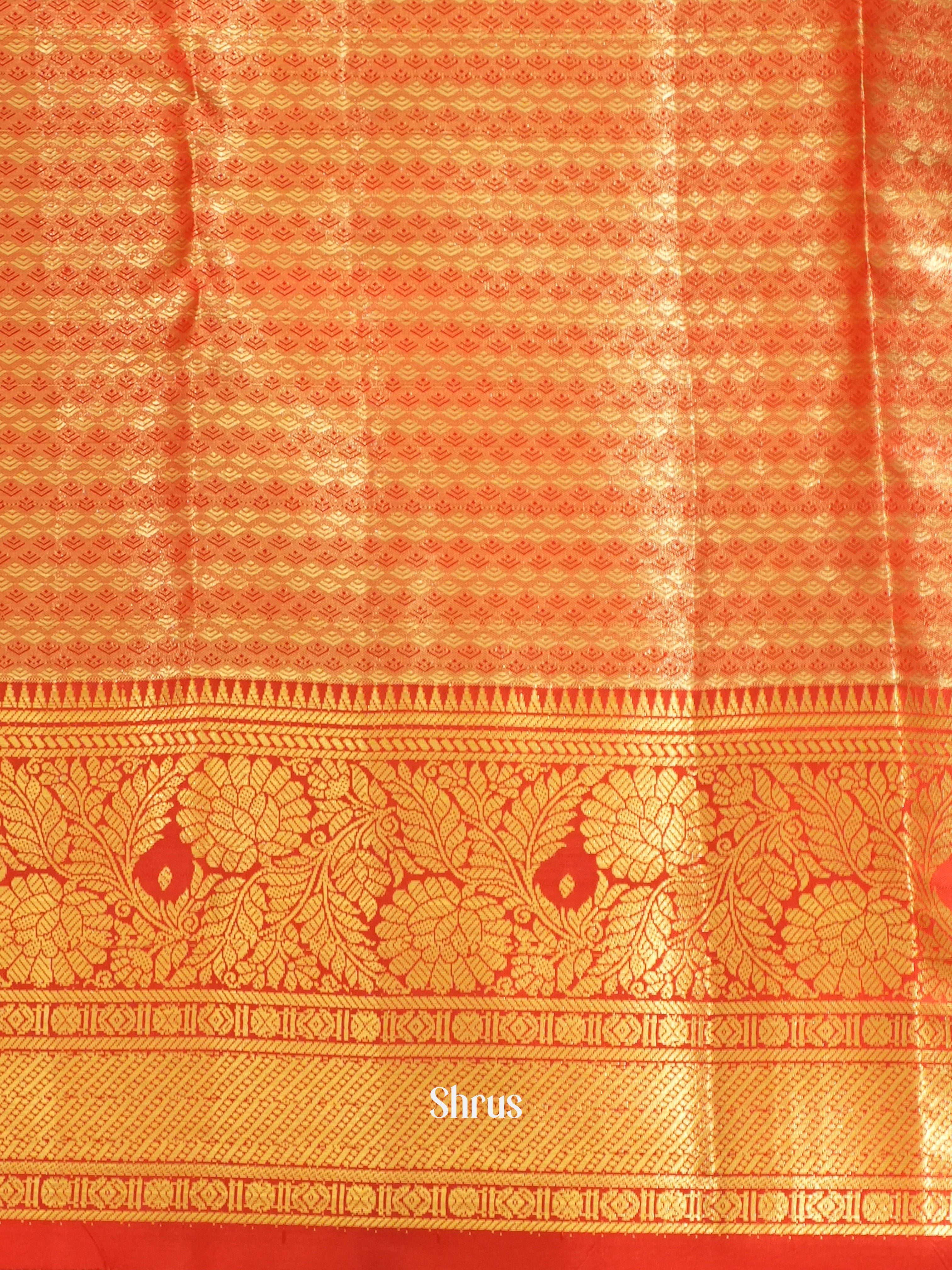 Yellow & Red- Kanchipuram-halfpure  Saree