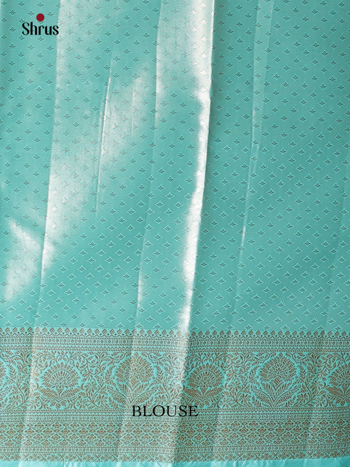 Peach & Turquoise - Kanchipuram-halfpure Saree