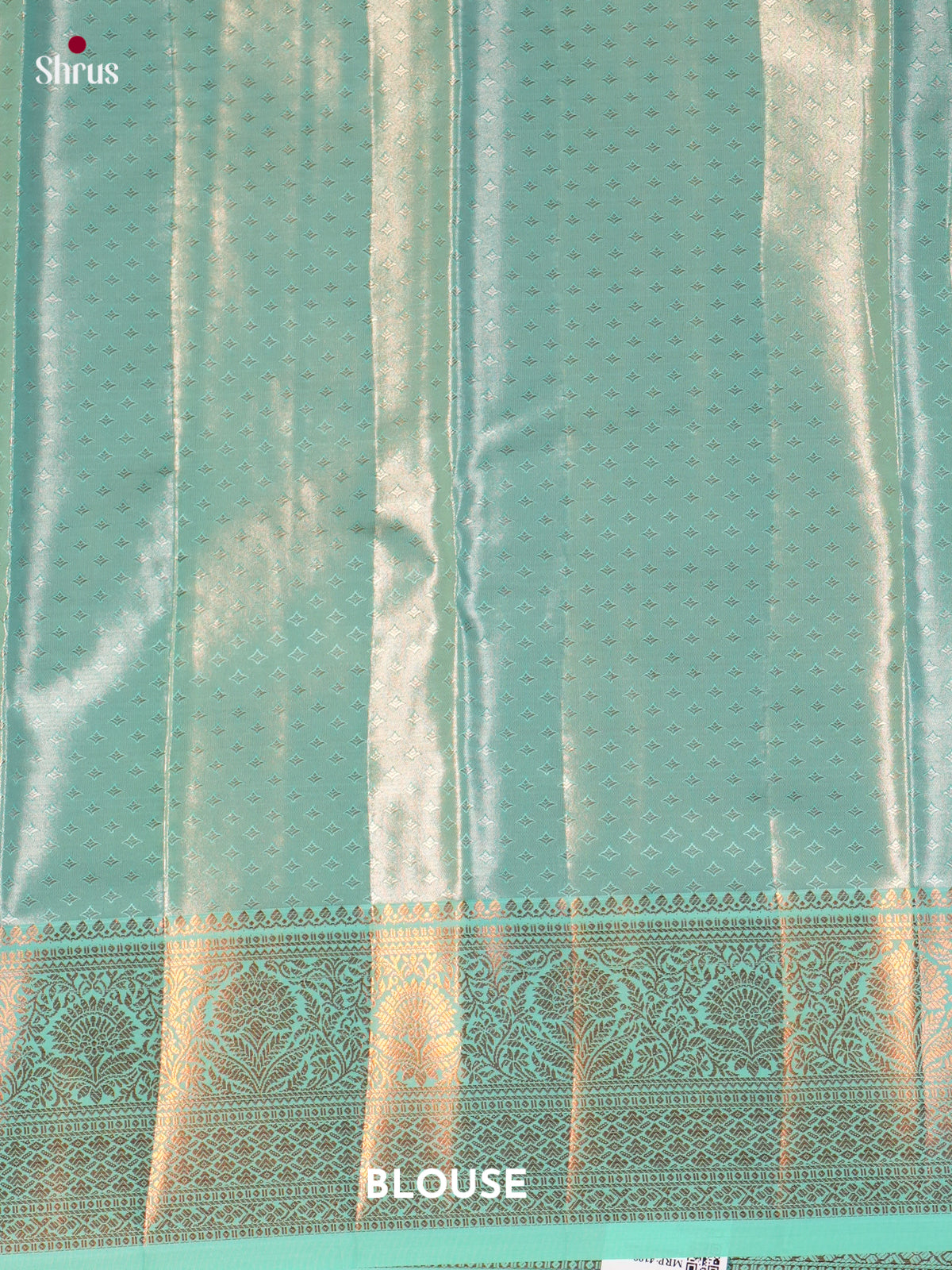 Purple & Teal - Kanchipuram-halfpure Saree