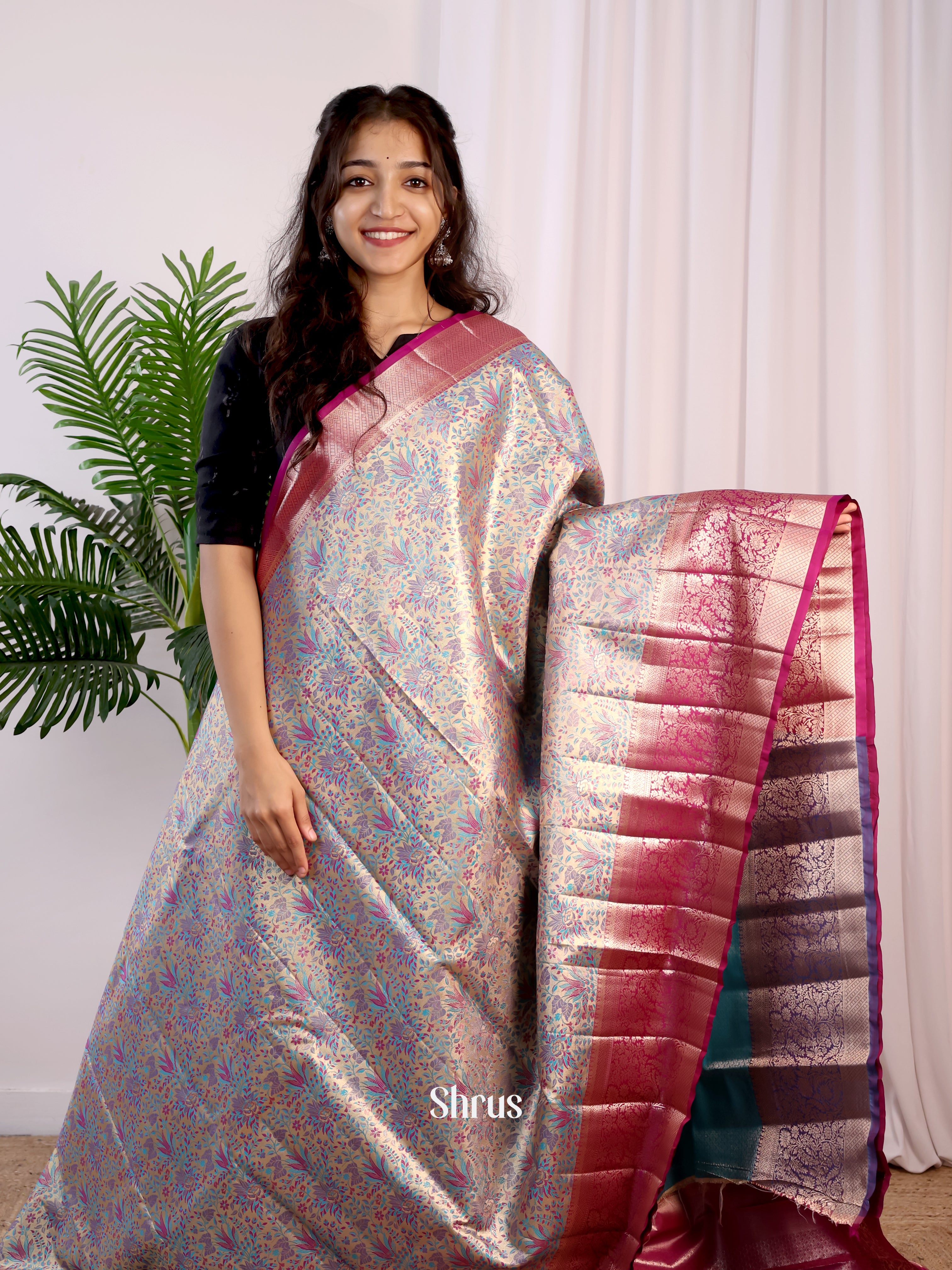 CIS18221 - Kanchipuram-halfpure Saree