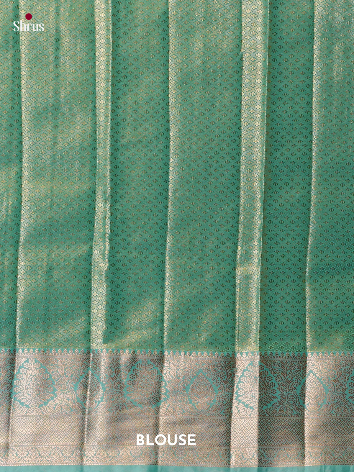 Orange &  Green - Kanchipuram-halfpure Saree