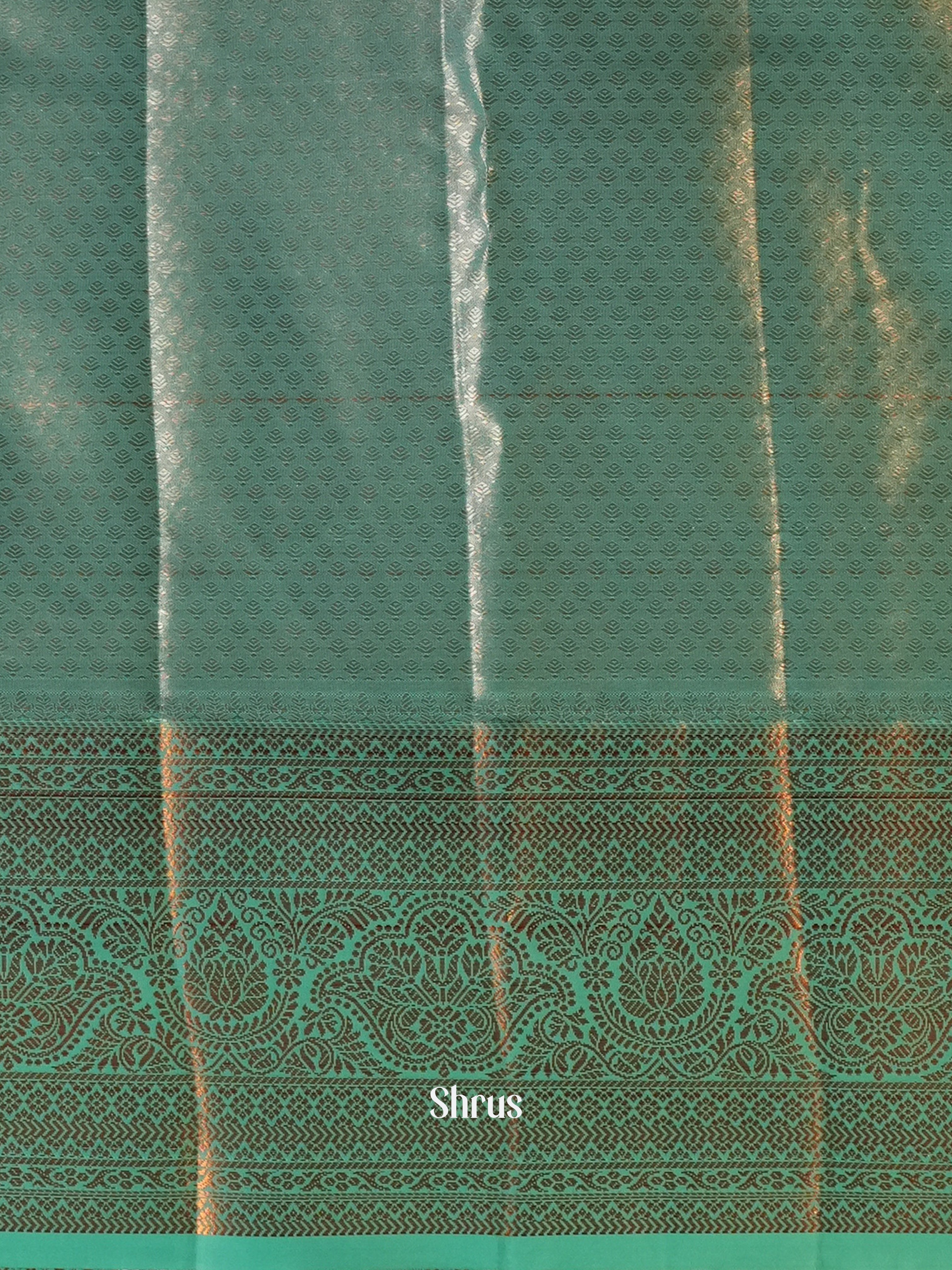 Purple & Green - Kanchipuram-halfpure Saree