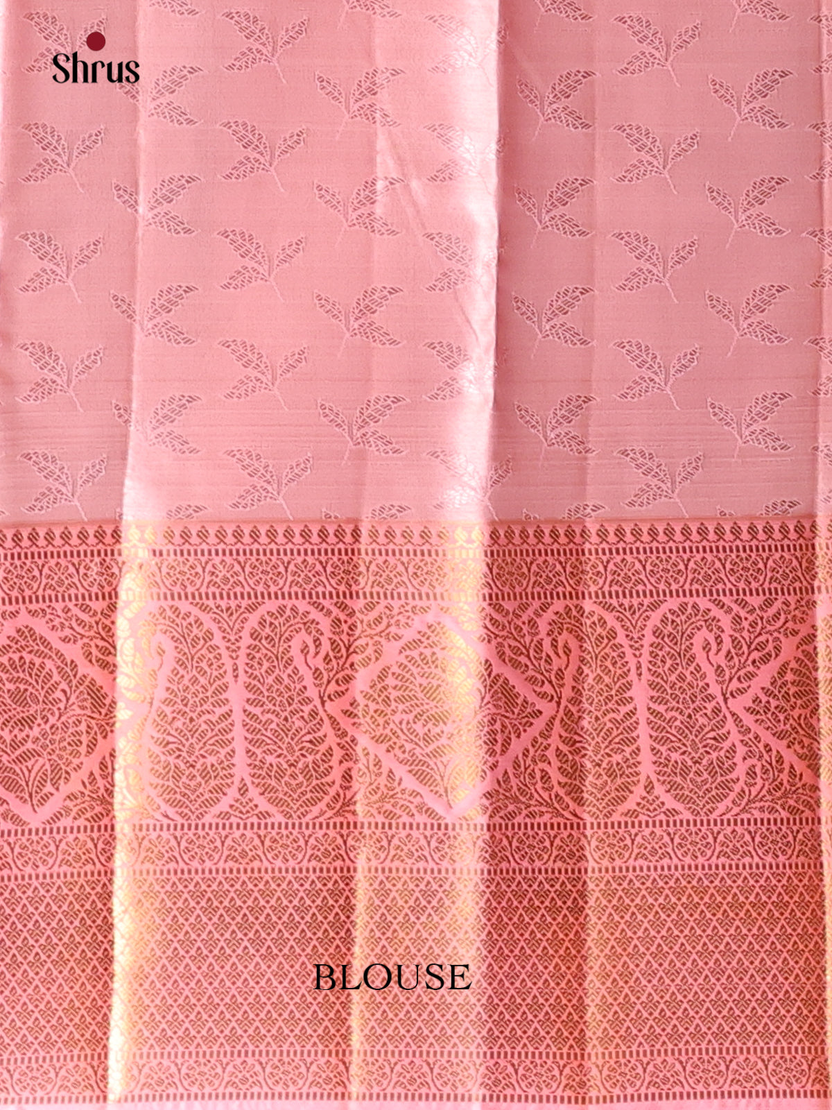 Silver & Pink - Kanchipuram-halfpure Saree