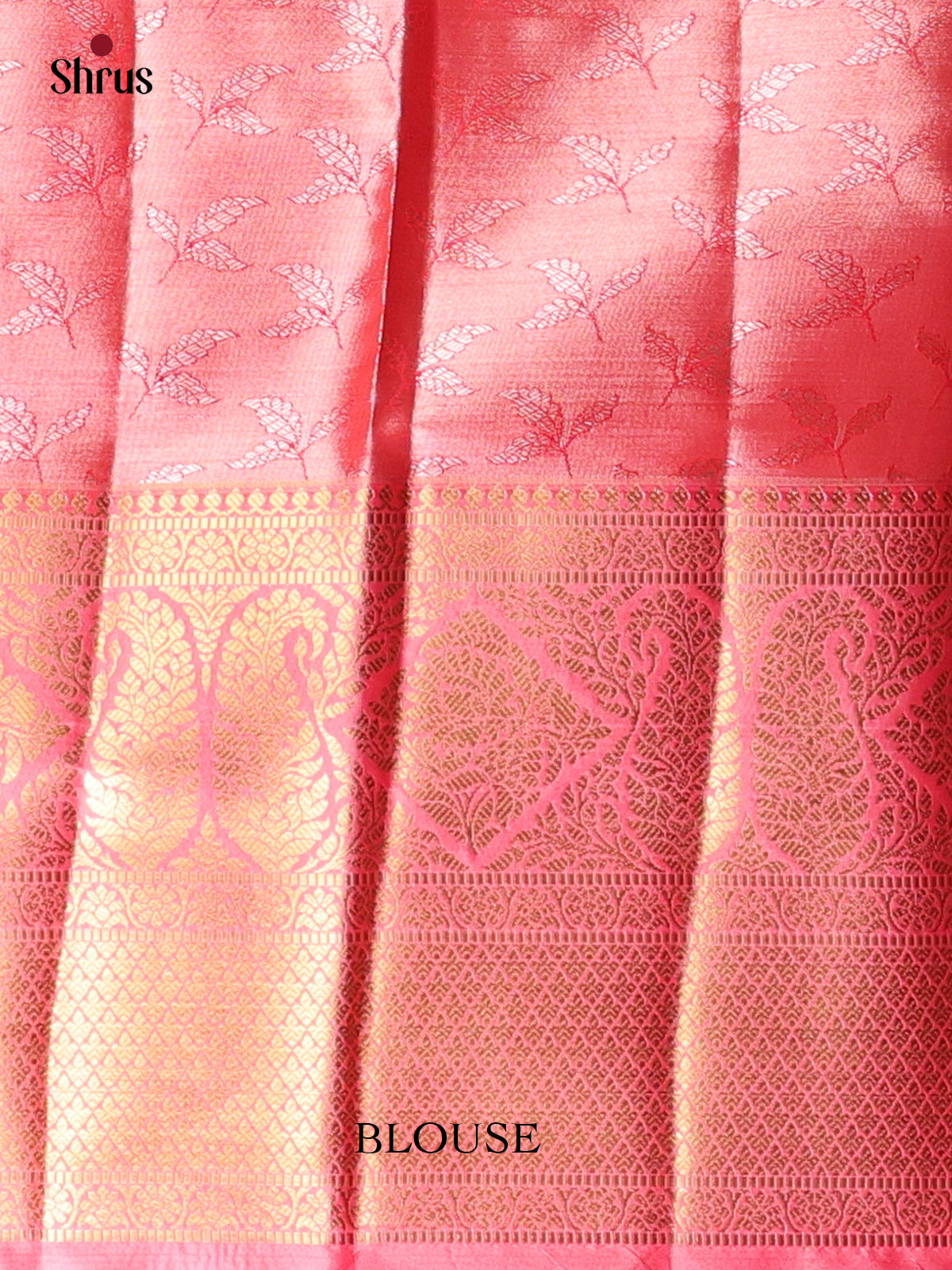 Gold & Pink - Kanchipuram-halfpure Saree