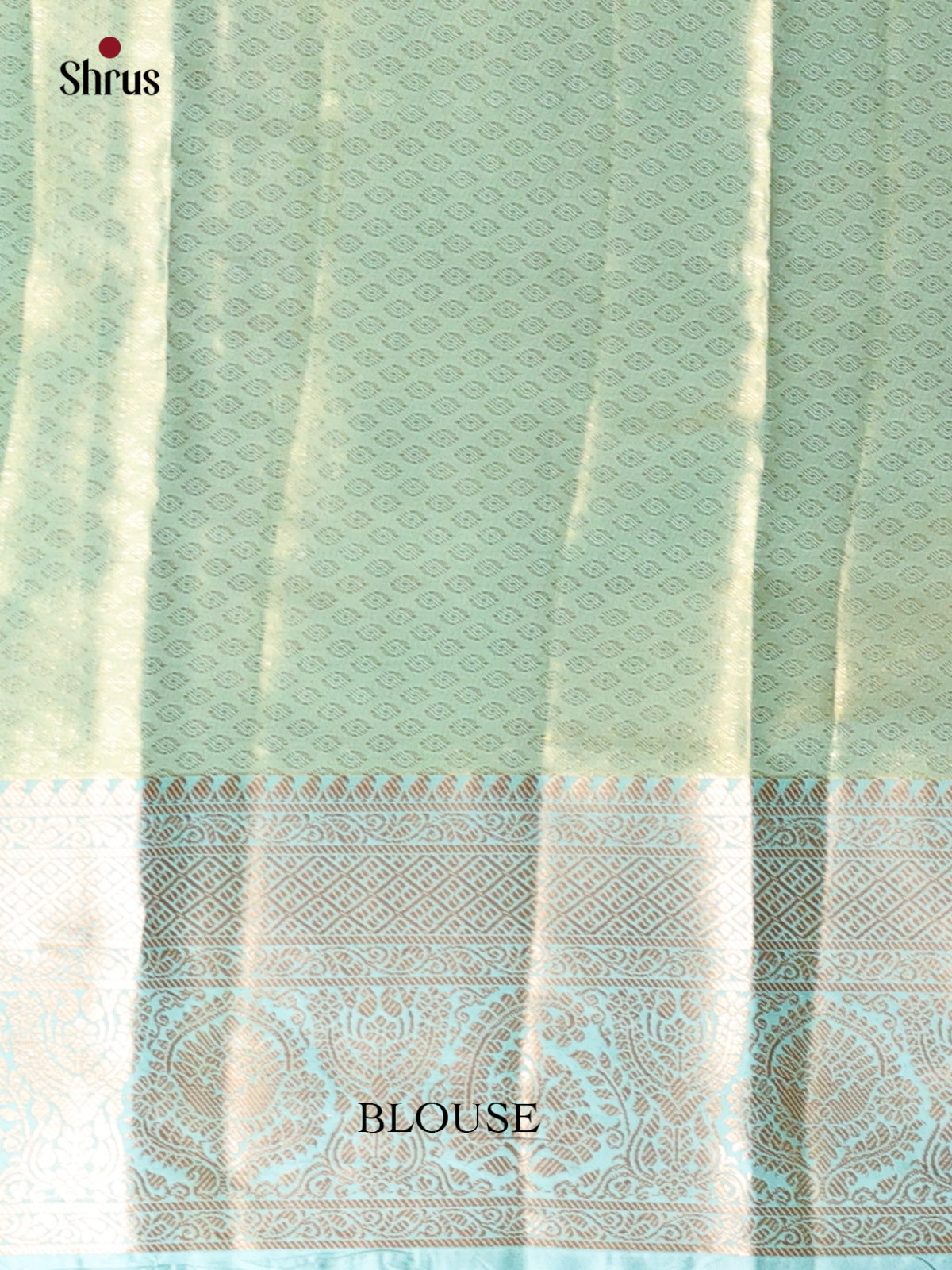 Golden Orange & Green - Kanchipuram-halfpure Saree