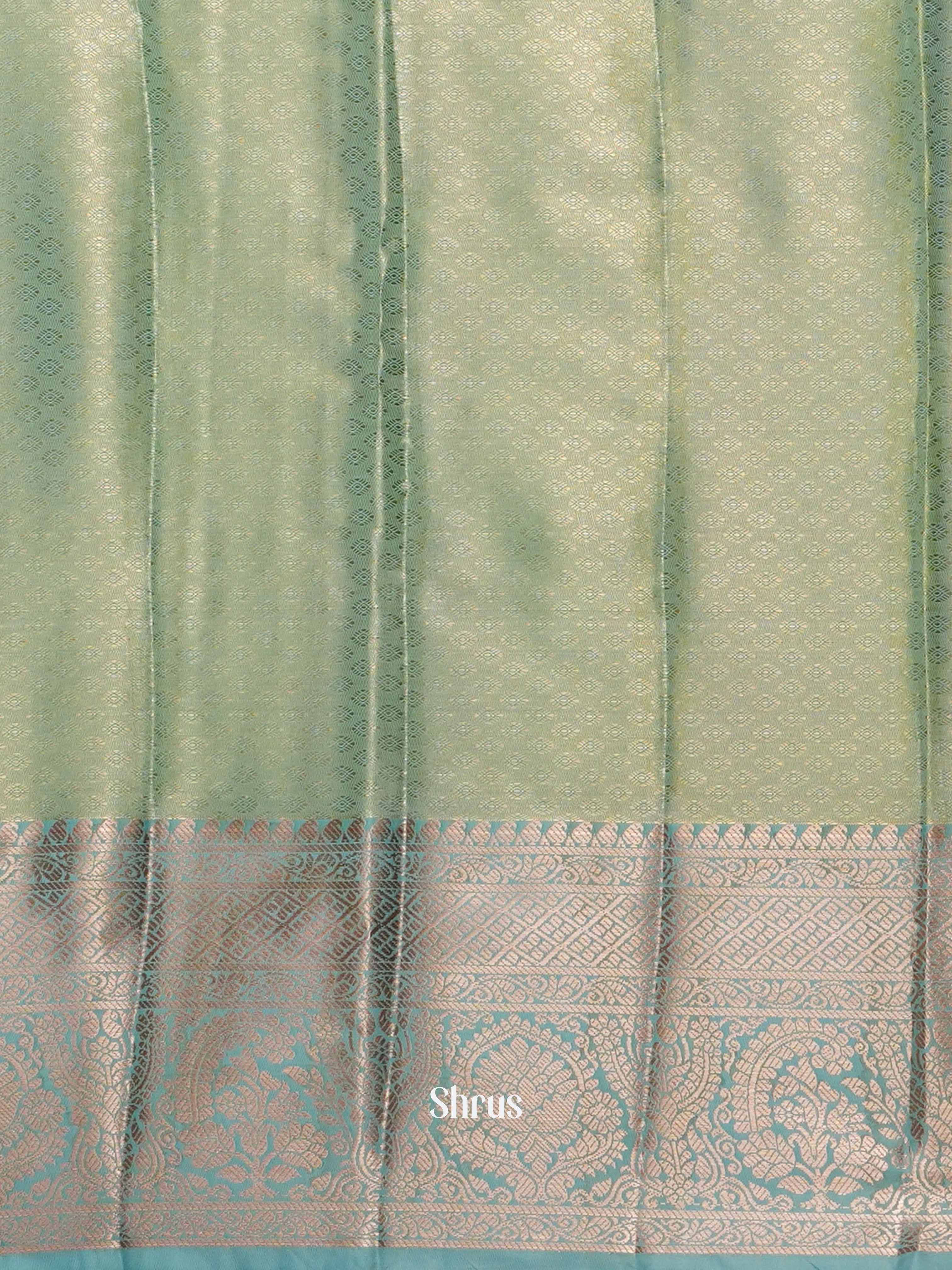 Pink & Green - Kanchipuram-halfpure Saree