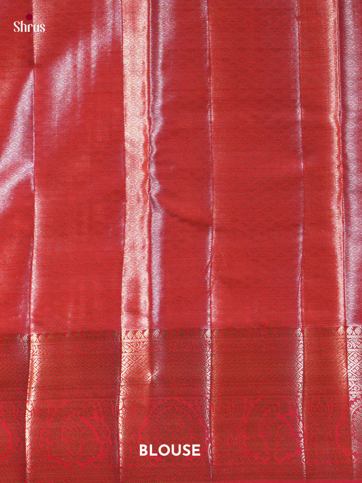 Green & Red - Kanchipuram-halfpure Saree