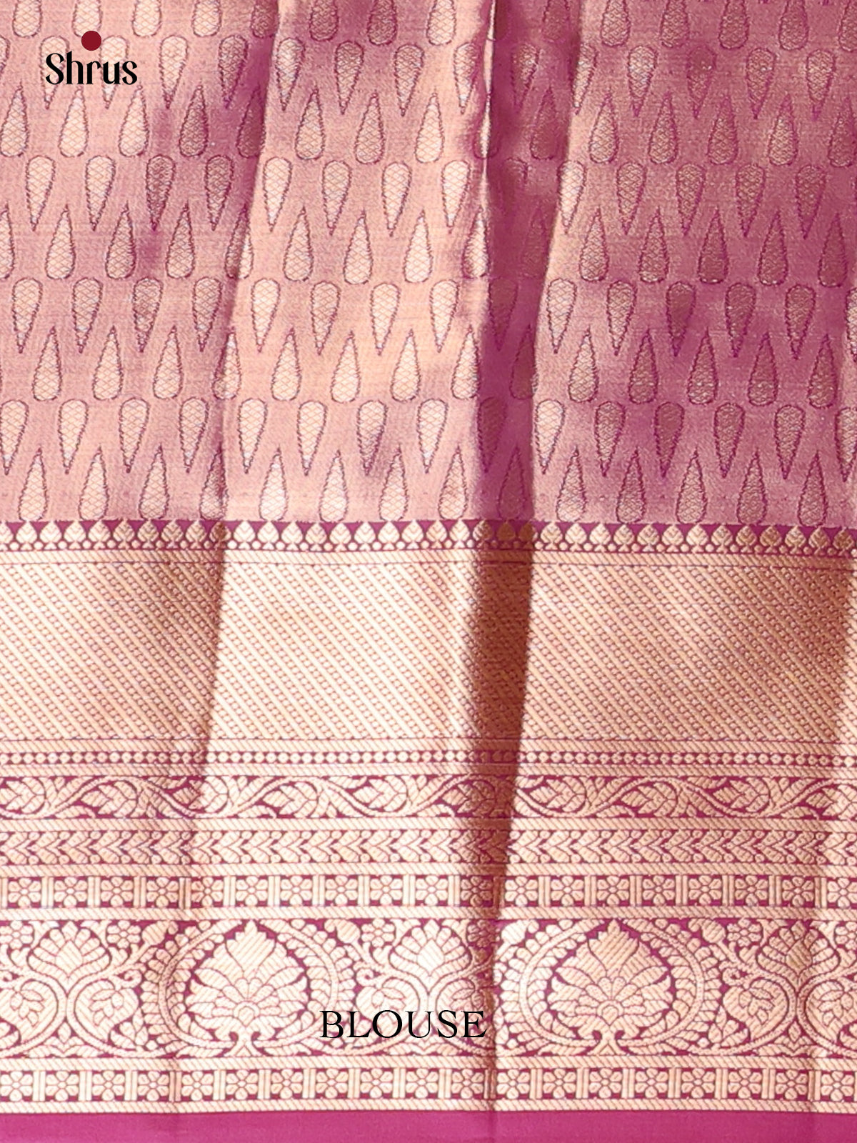 Grey & Maroon - Kanchipuram-halfpure Saree