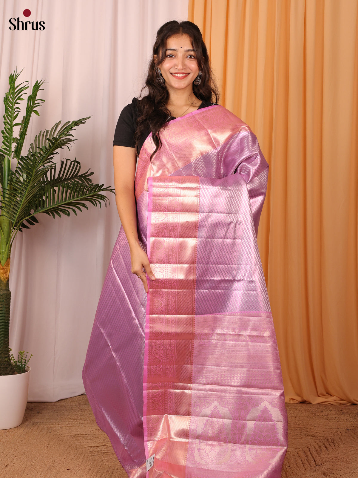 CIS18292 - Kanchipuram-halfpure Saree