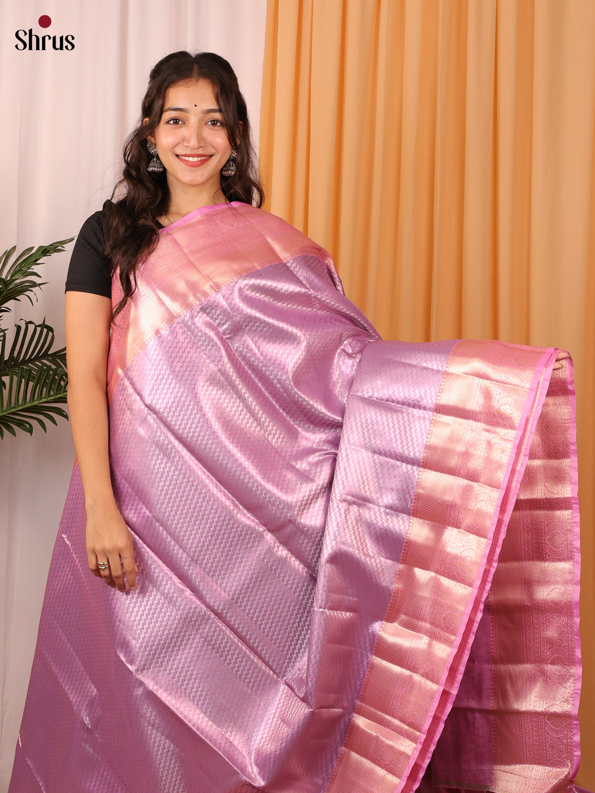 CIS18292 - Kanchipuram-halfpure Saree