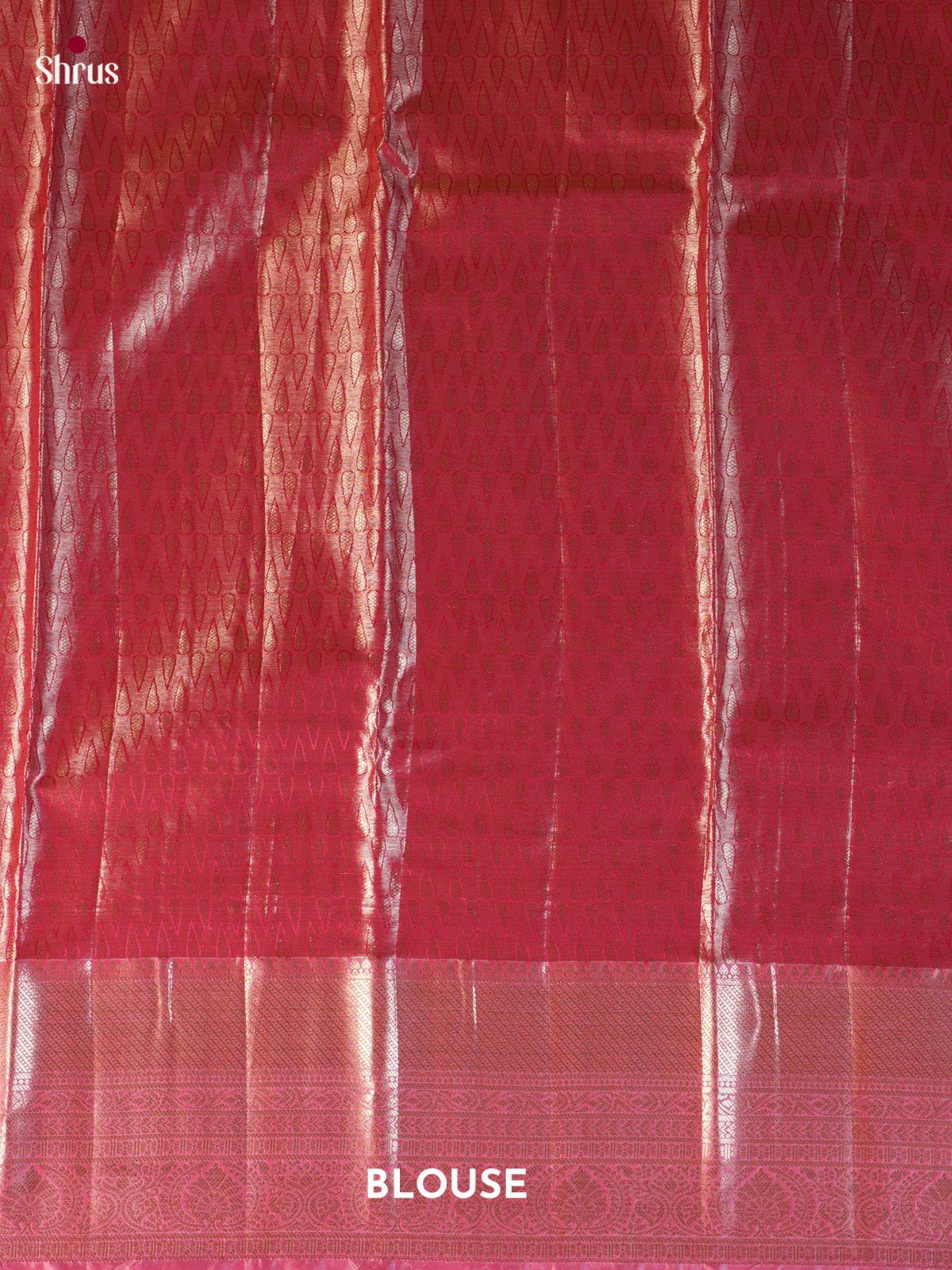 Gold  & Pink  - Kanchipuram-halfpure Saree