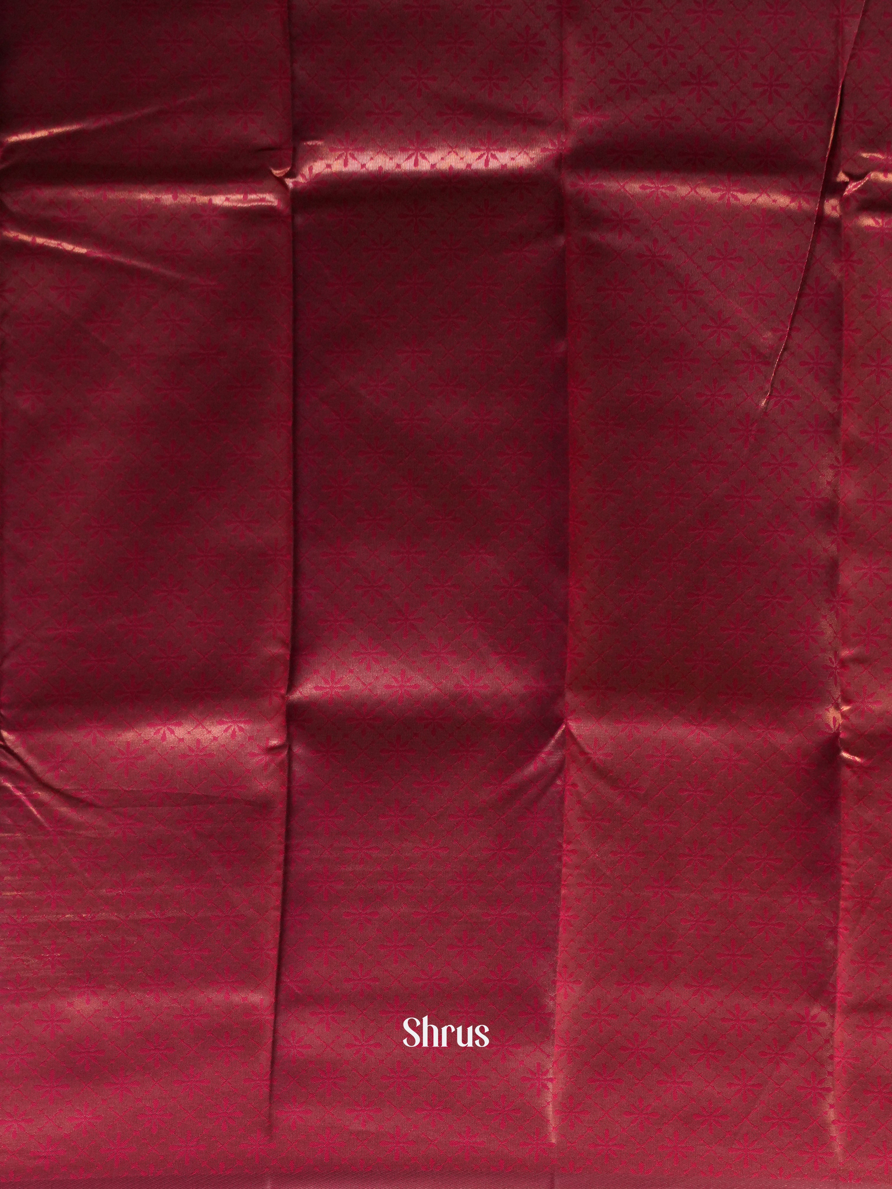 Beige  & Maroon- Semi Arani Silk