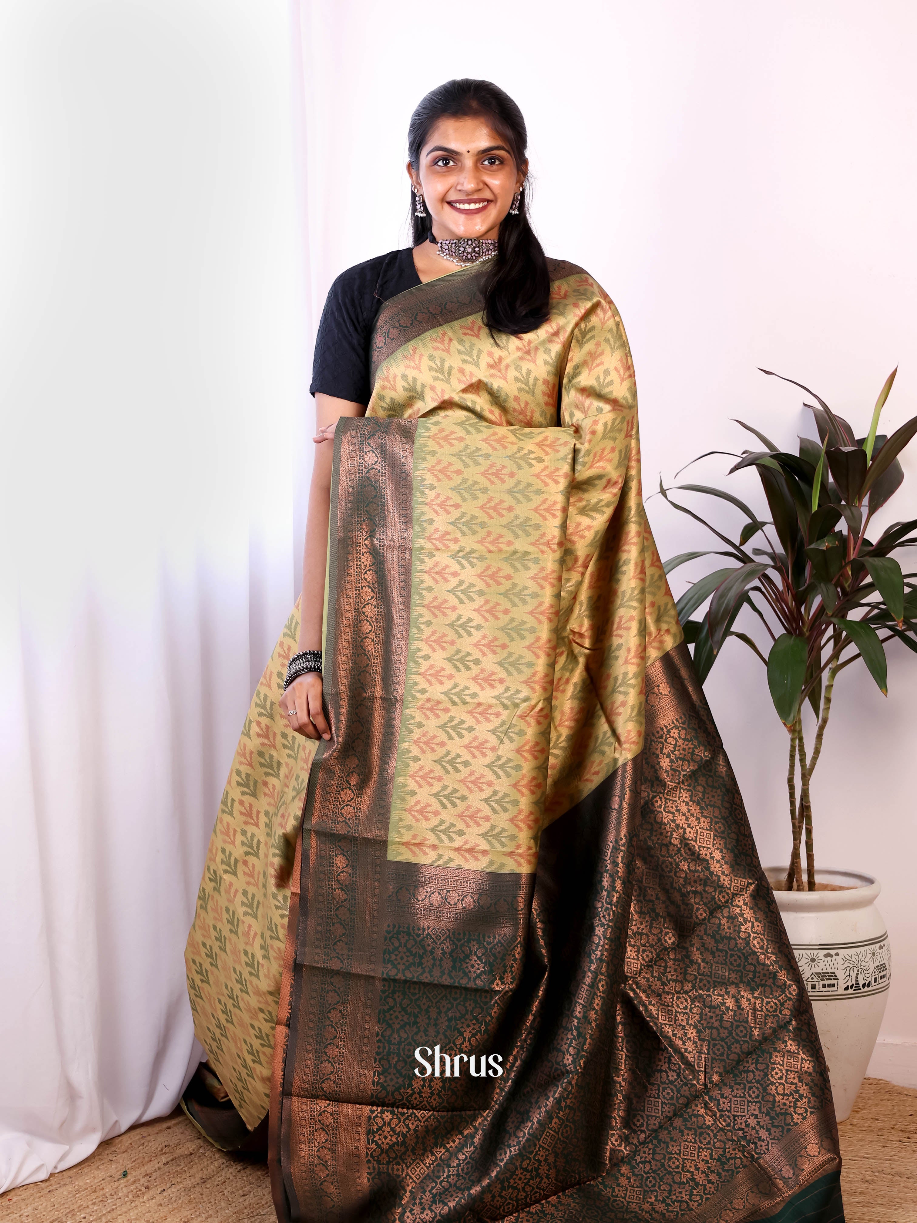 Elachi & Green - Semi Arani Silk Saree