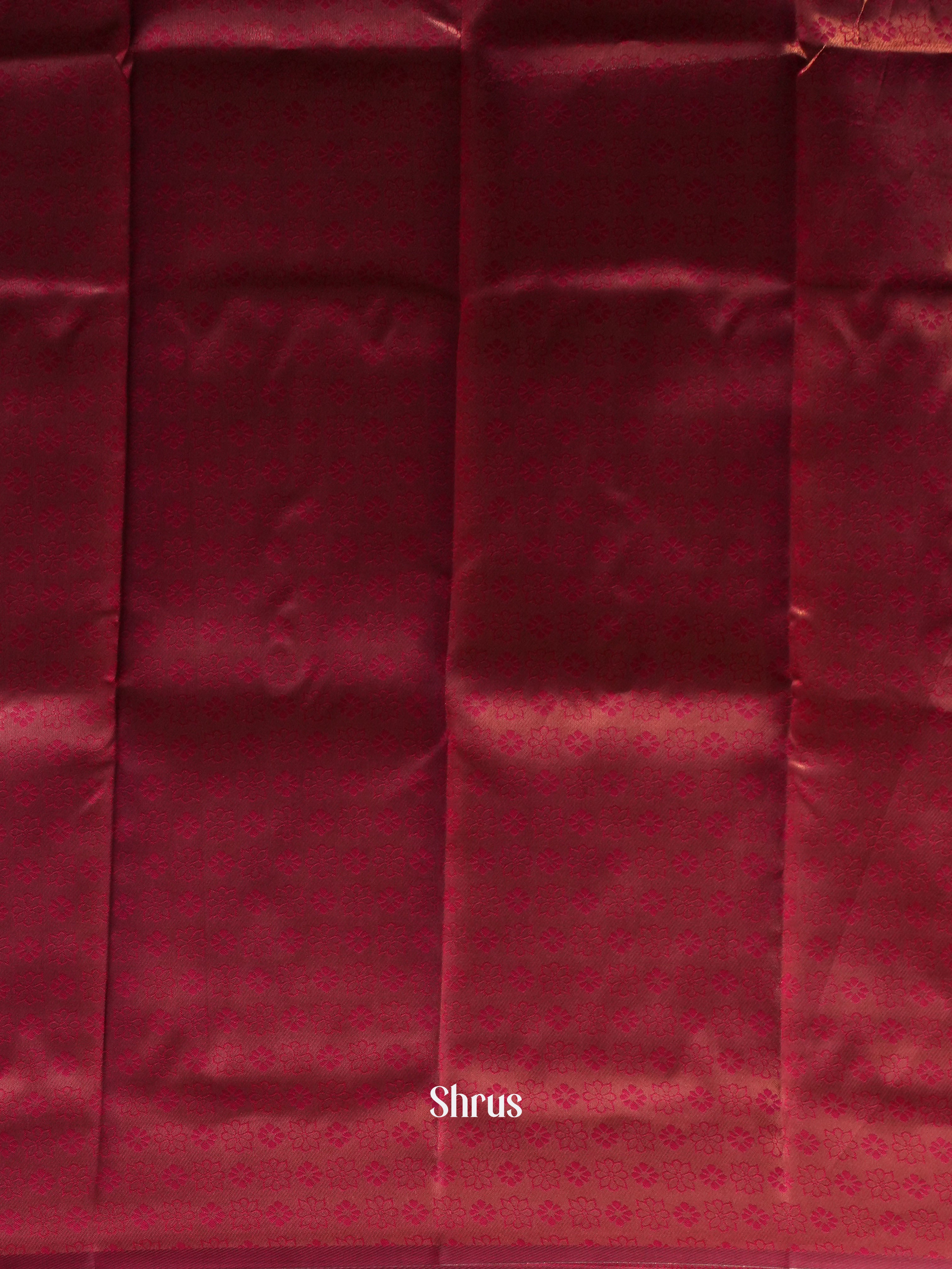 Beige & Maroon - Semi Arani Silk