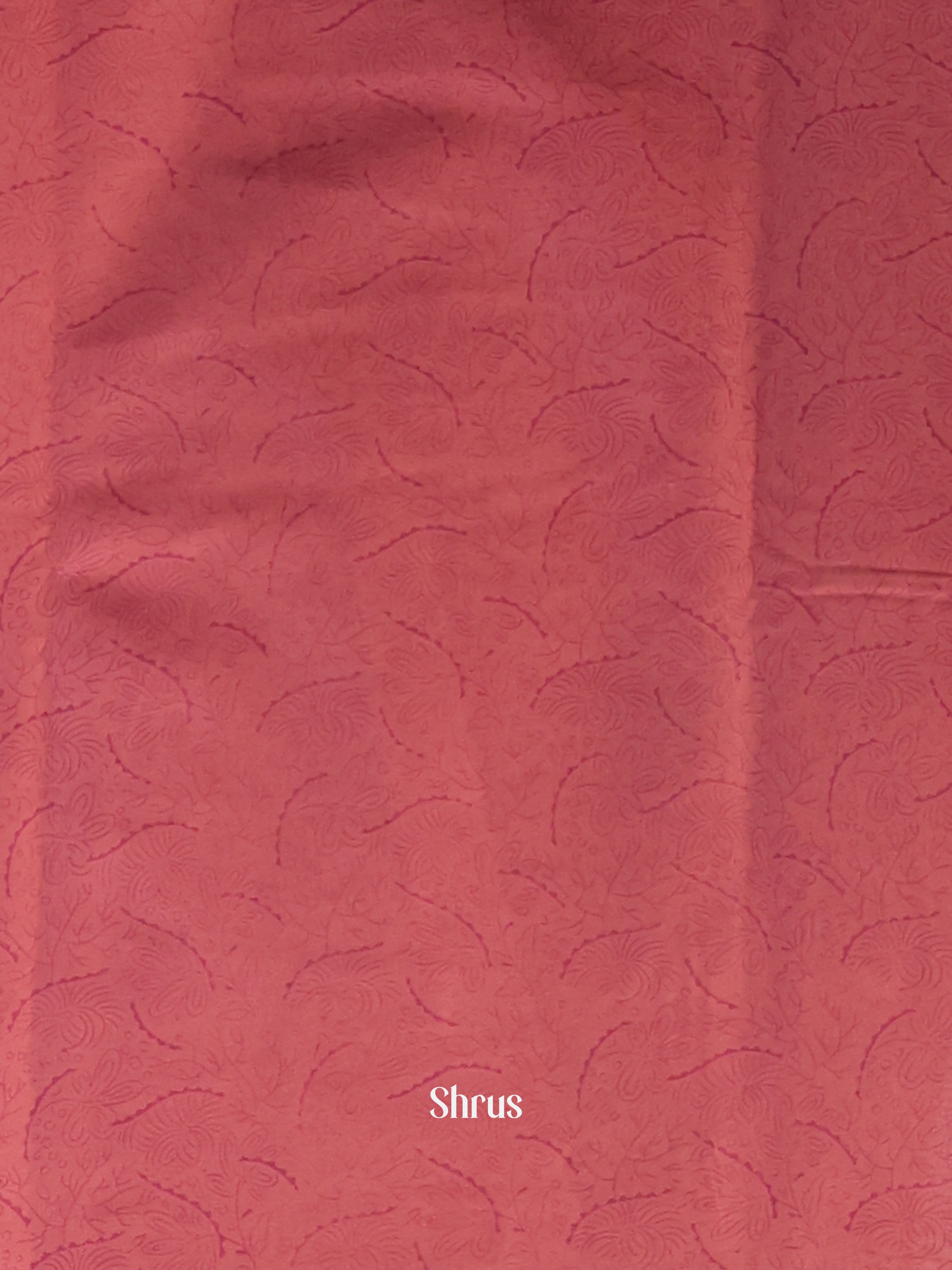 Maroon - Semi Mysoresilk Saree