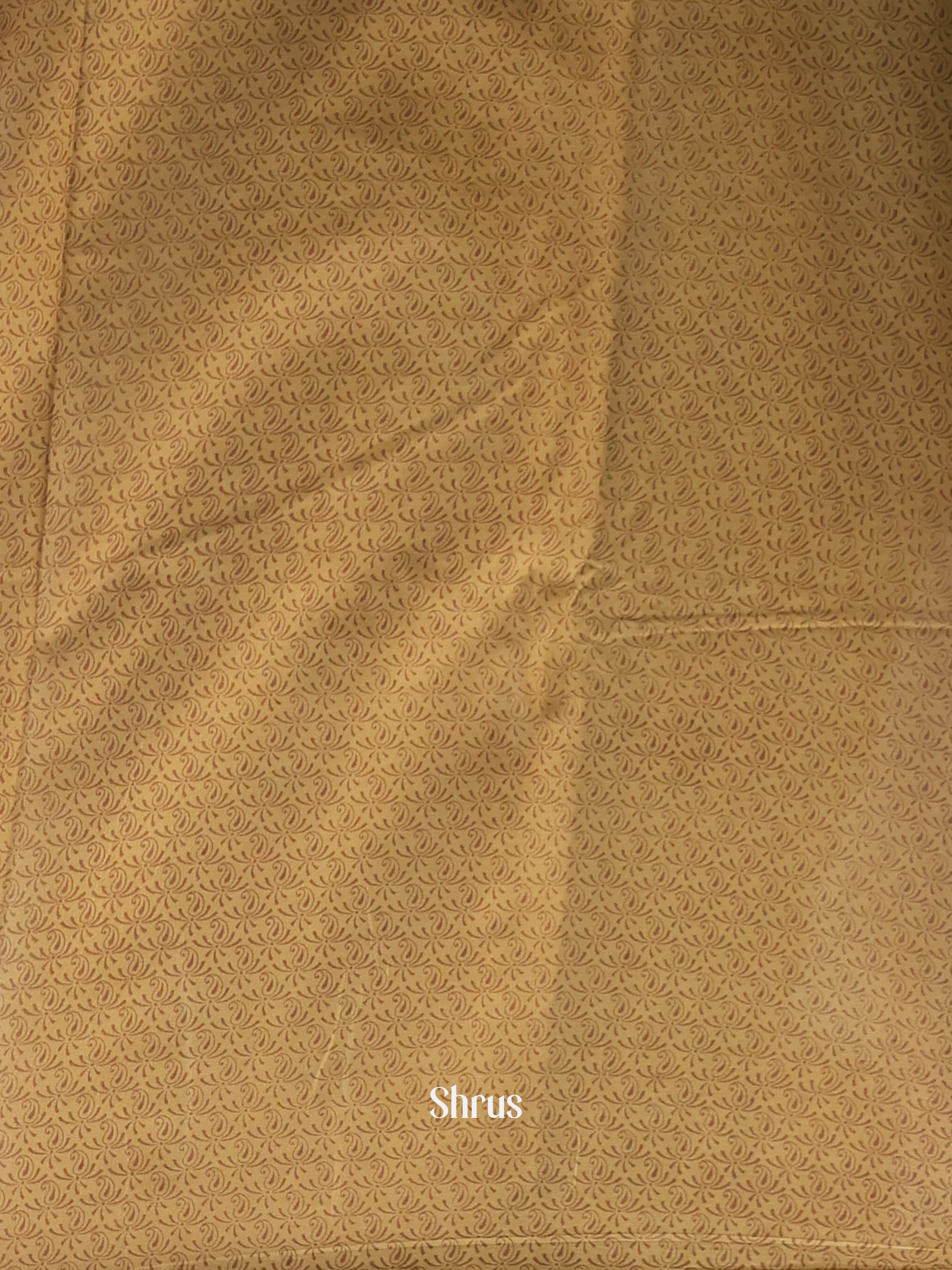 brown and maroon - Semi Mysoresilk Saree