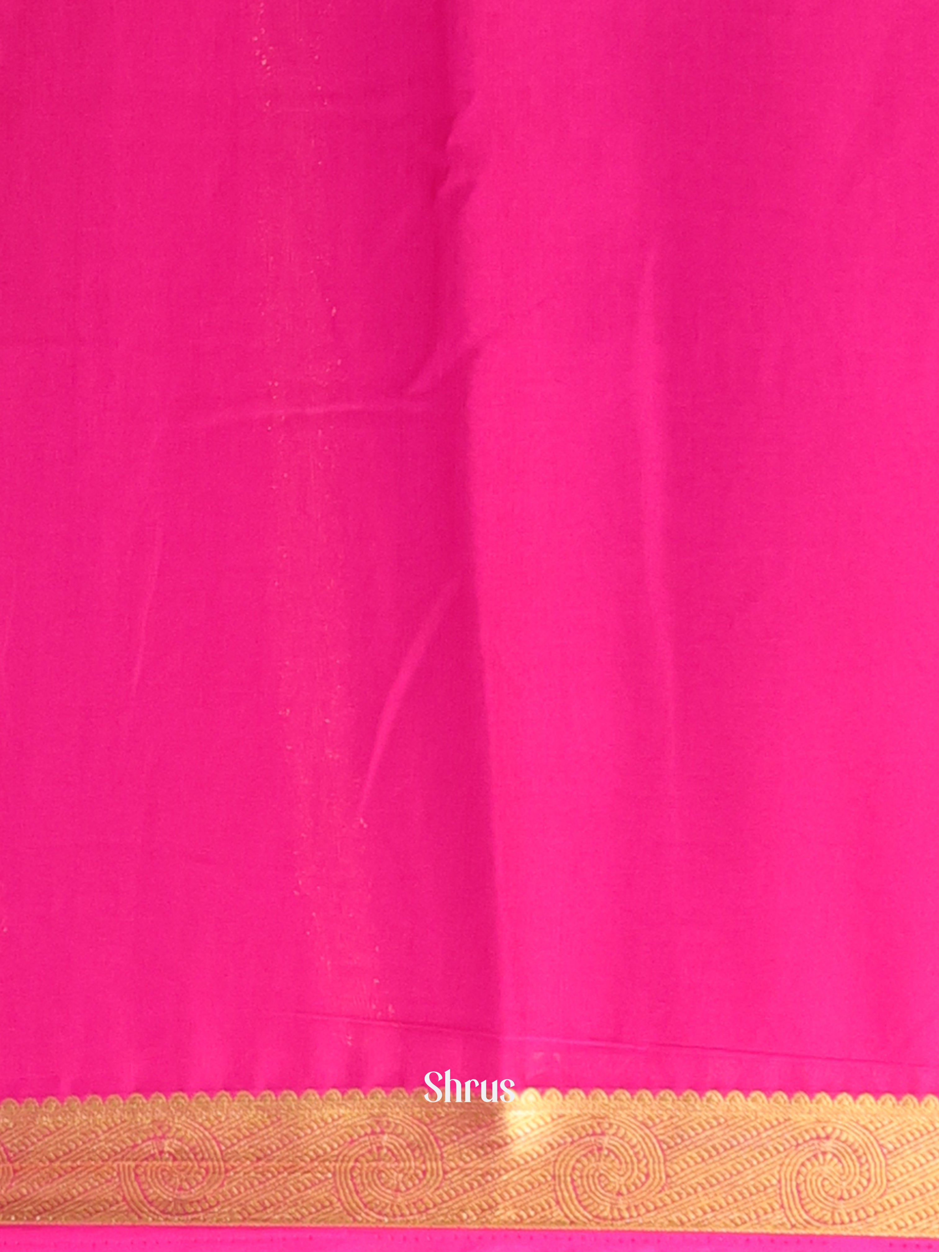 Mild Pink & Pink - Semi Mysoresilk Saree