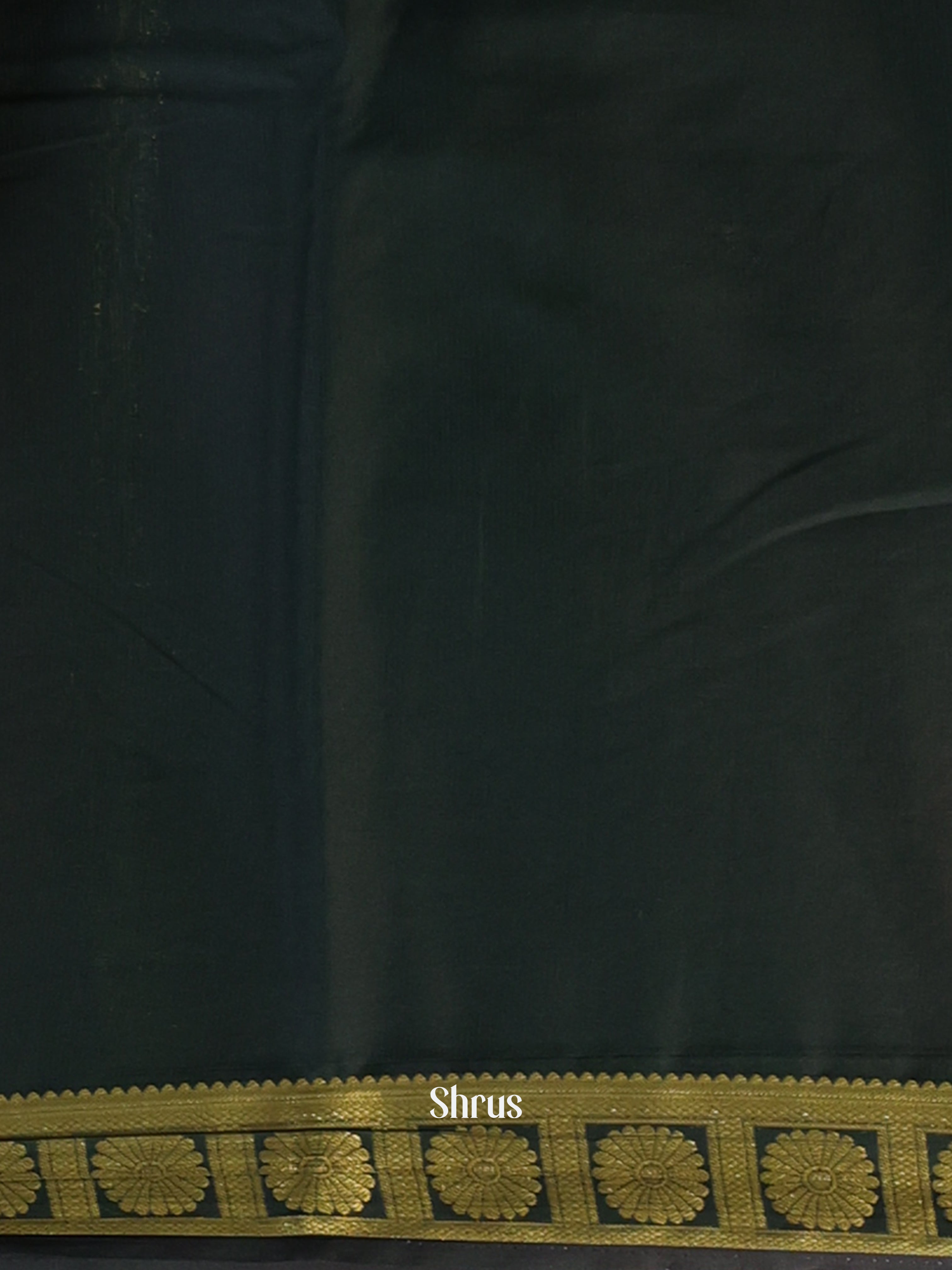 Lite Green & Green - Semi Mysoresilk Saree