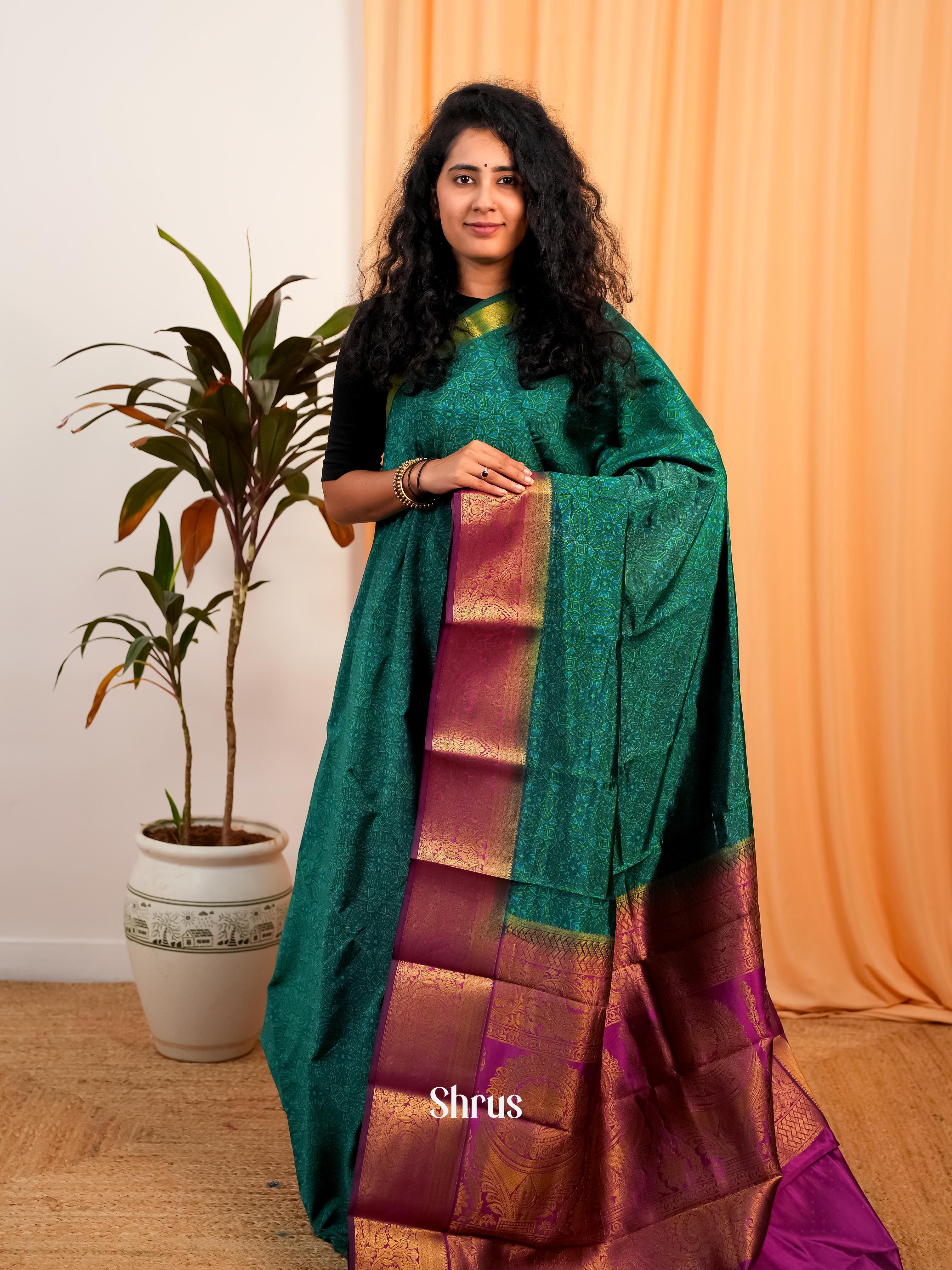 CIS19152 - Printed Silk Saree