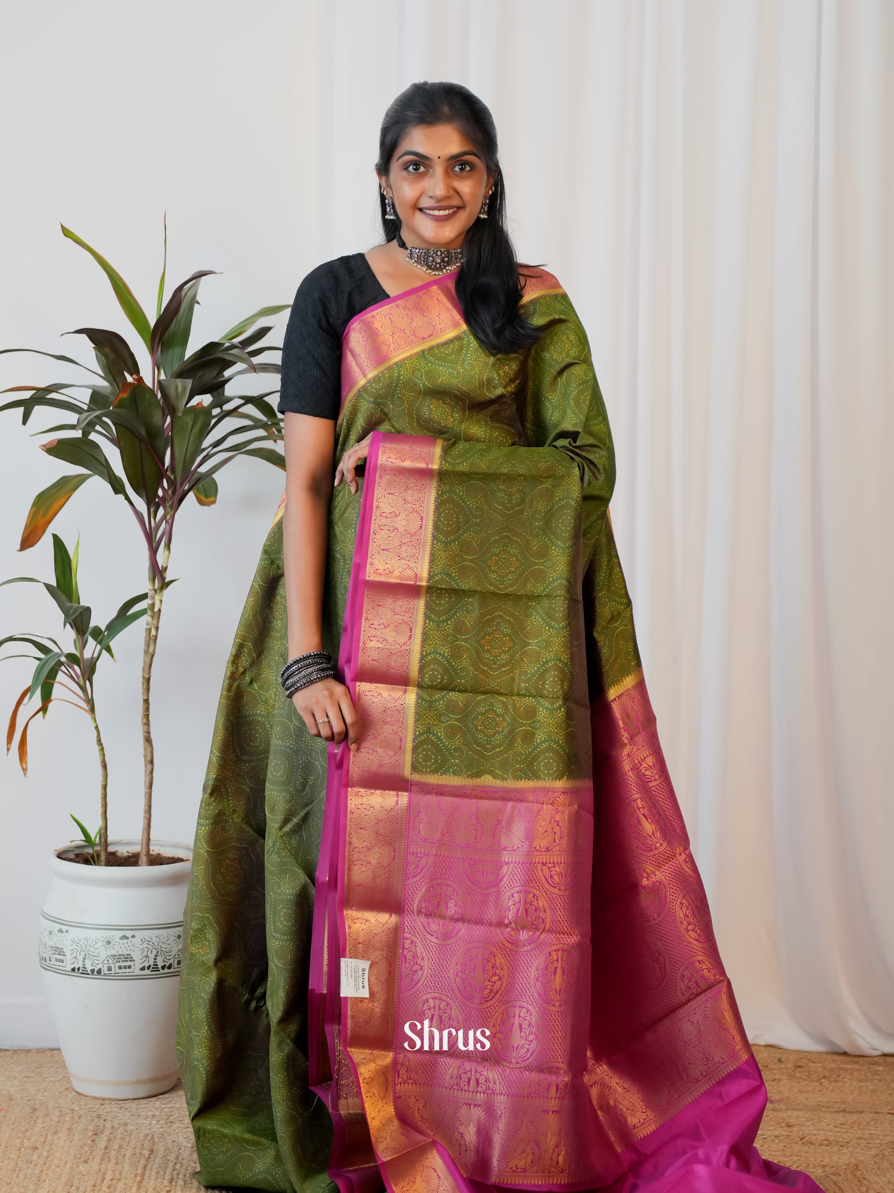 CIS19154 - Printed Silk Saree