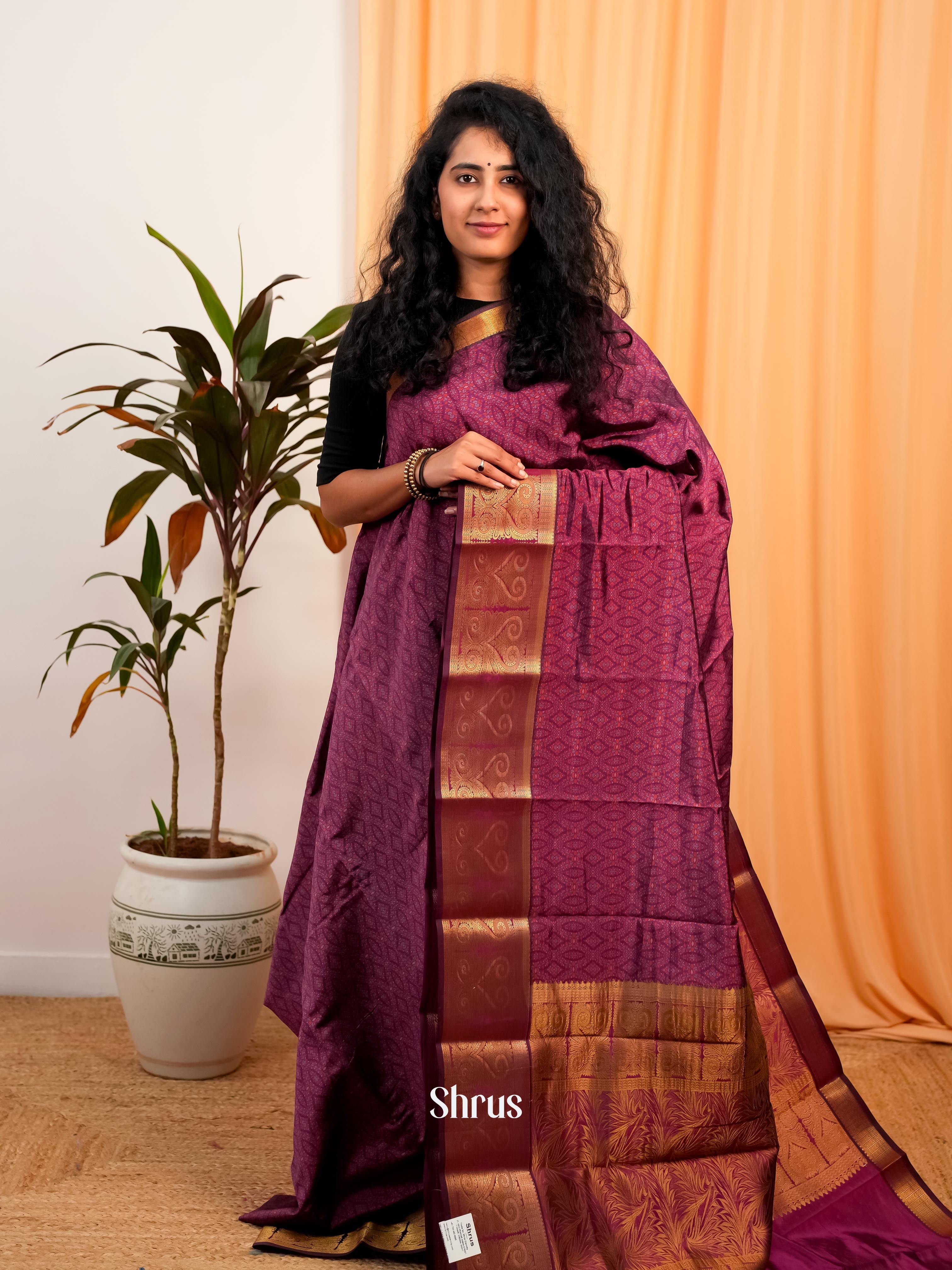 CIS19156 - Printed Silk Saree