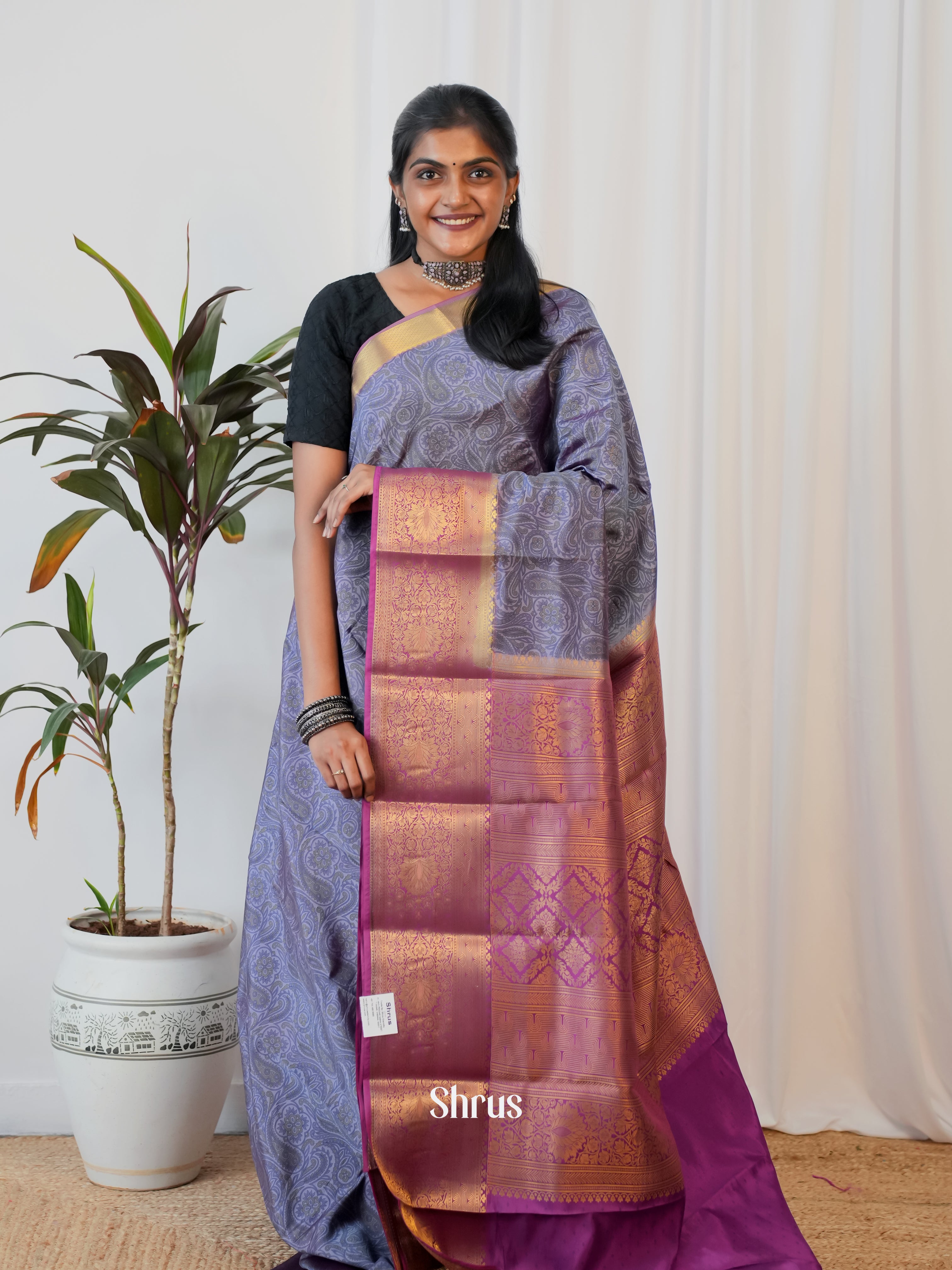 CIS19168 - Printed Silk Saree