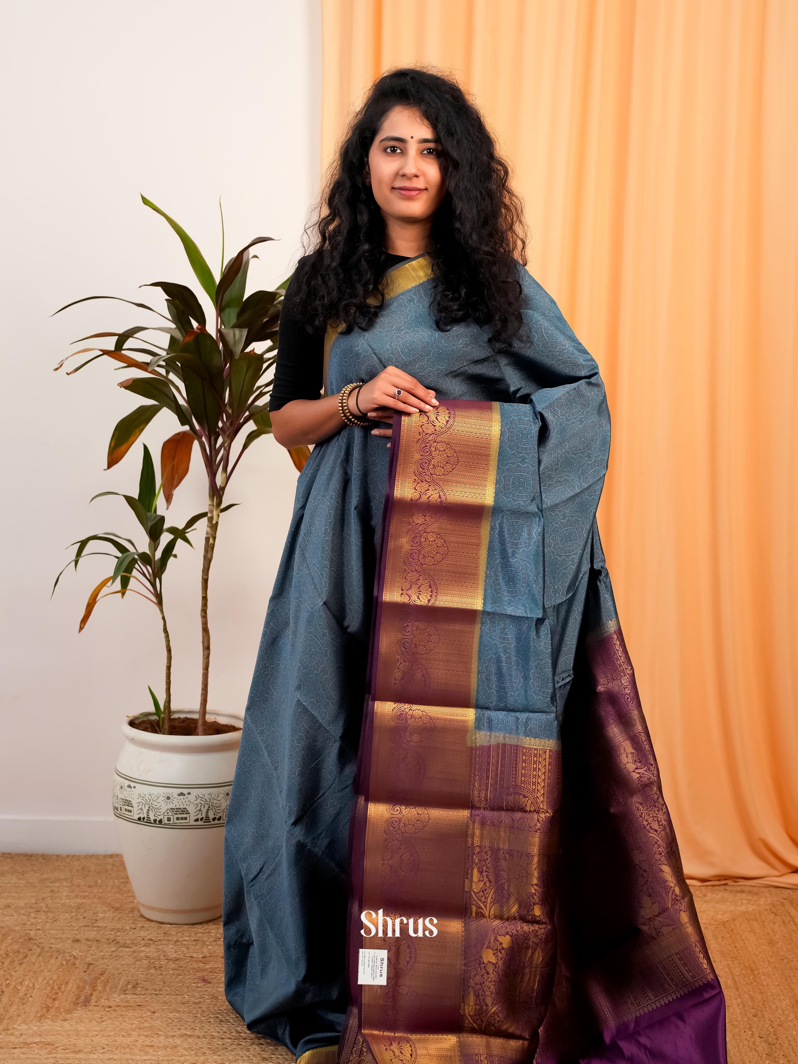 CIS19175 - Printed Silk Saree