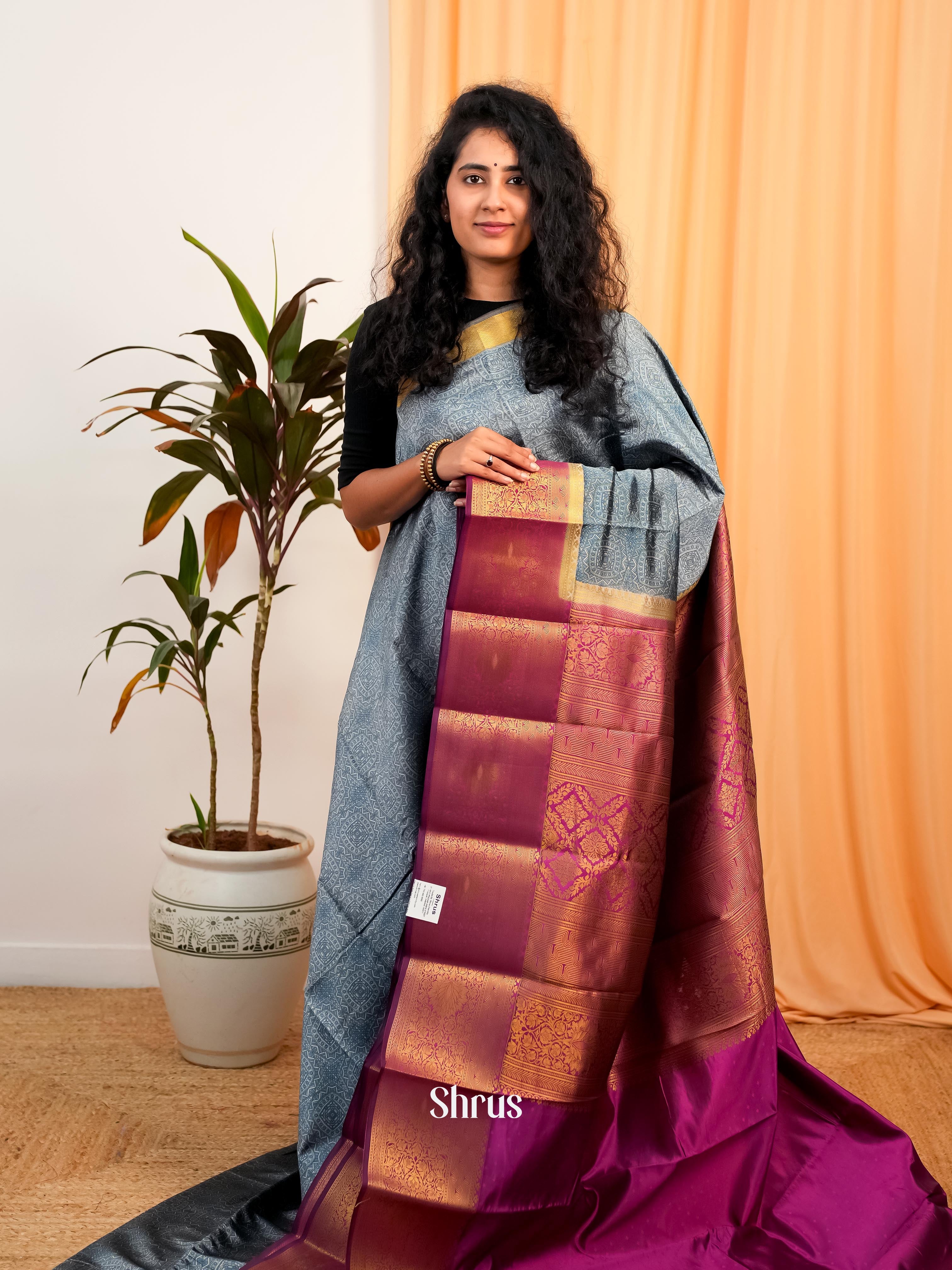 CIS19177 - Printed Silk Saree