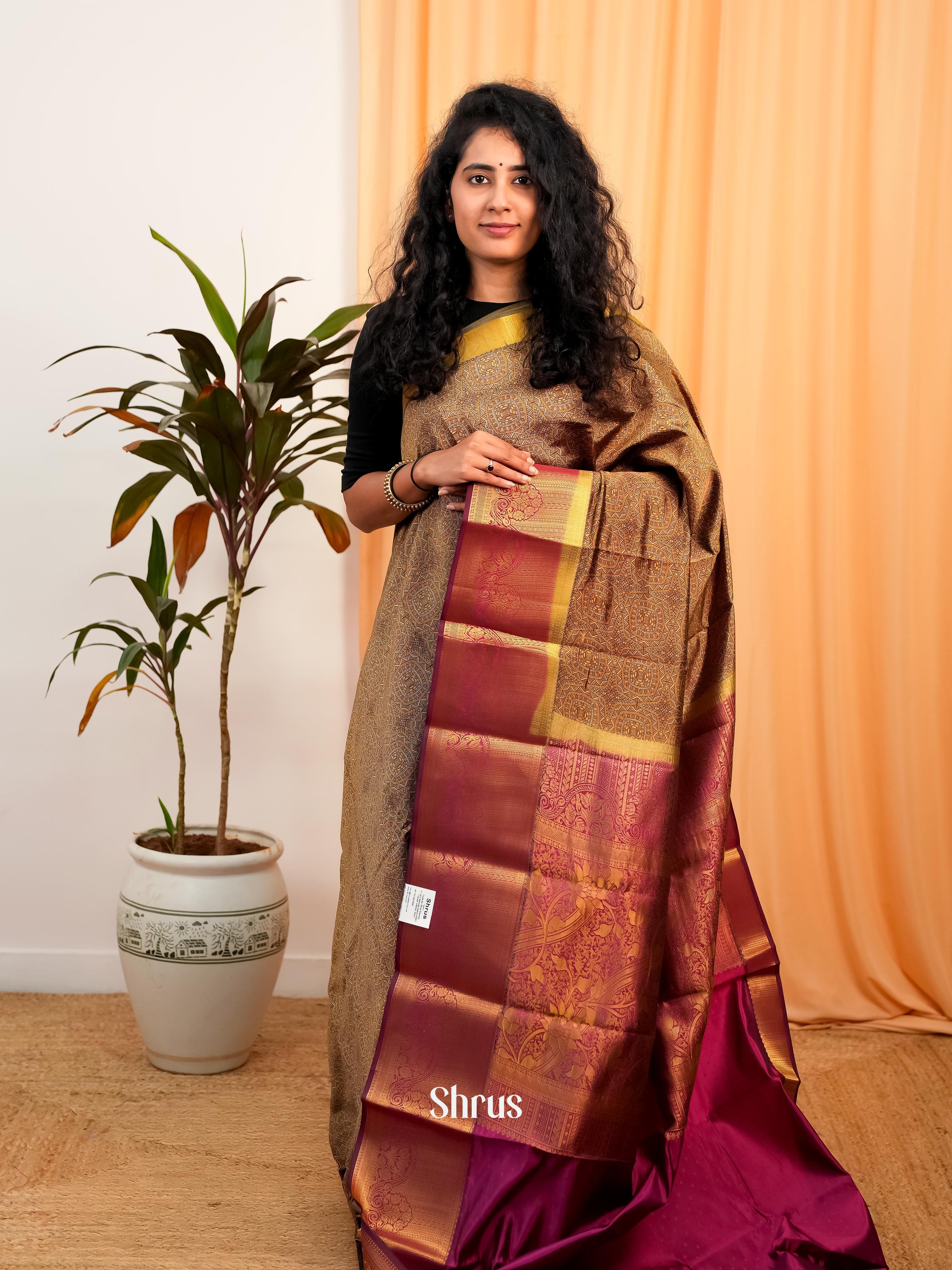 CIS19178 - Printed Silk Saree