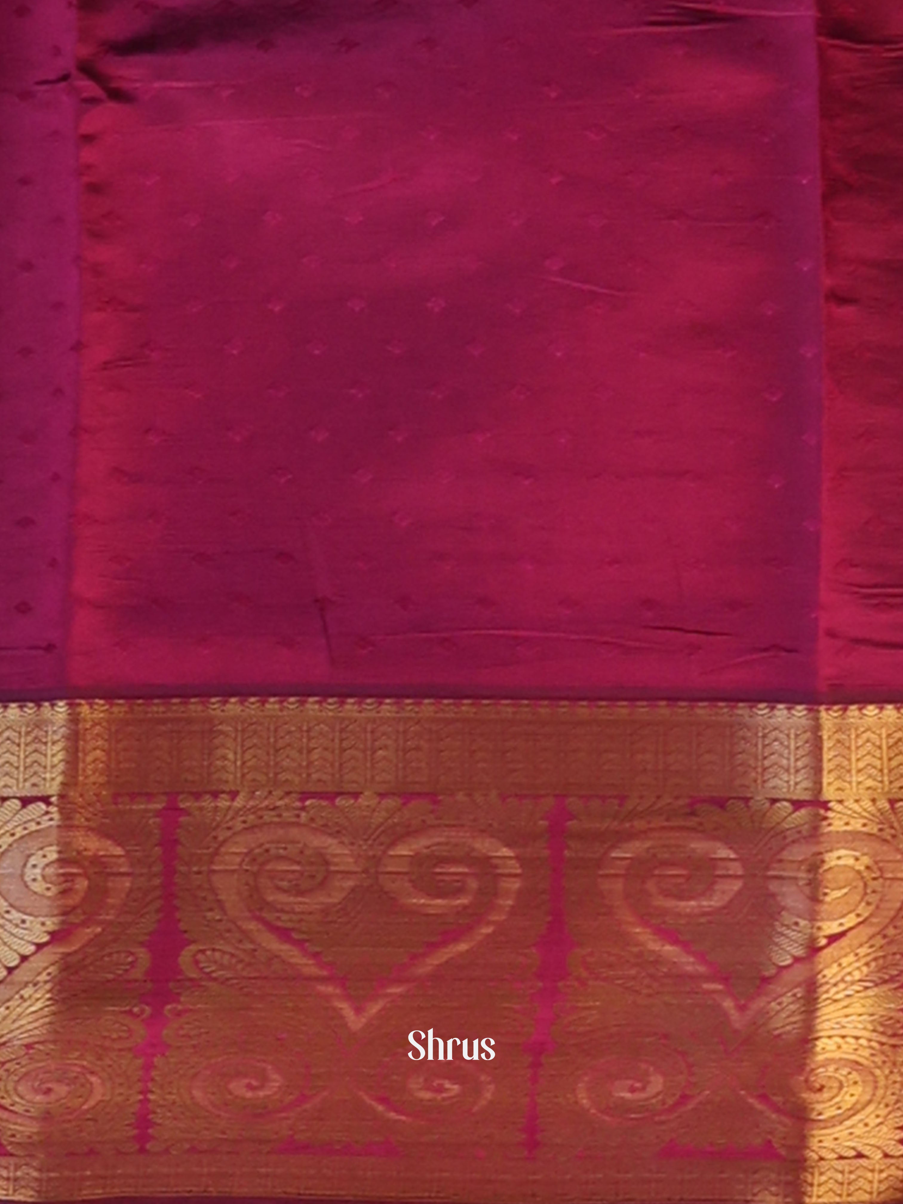 Maroon - Printed Silk Saree