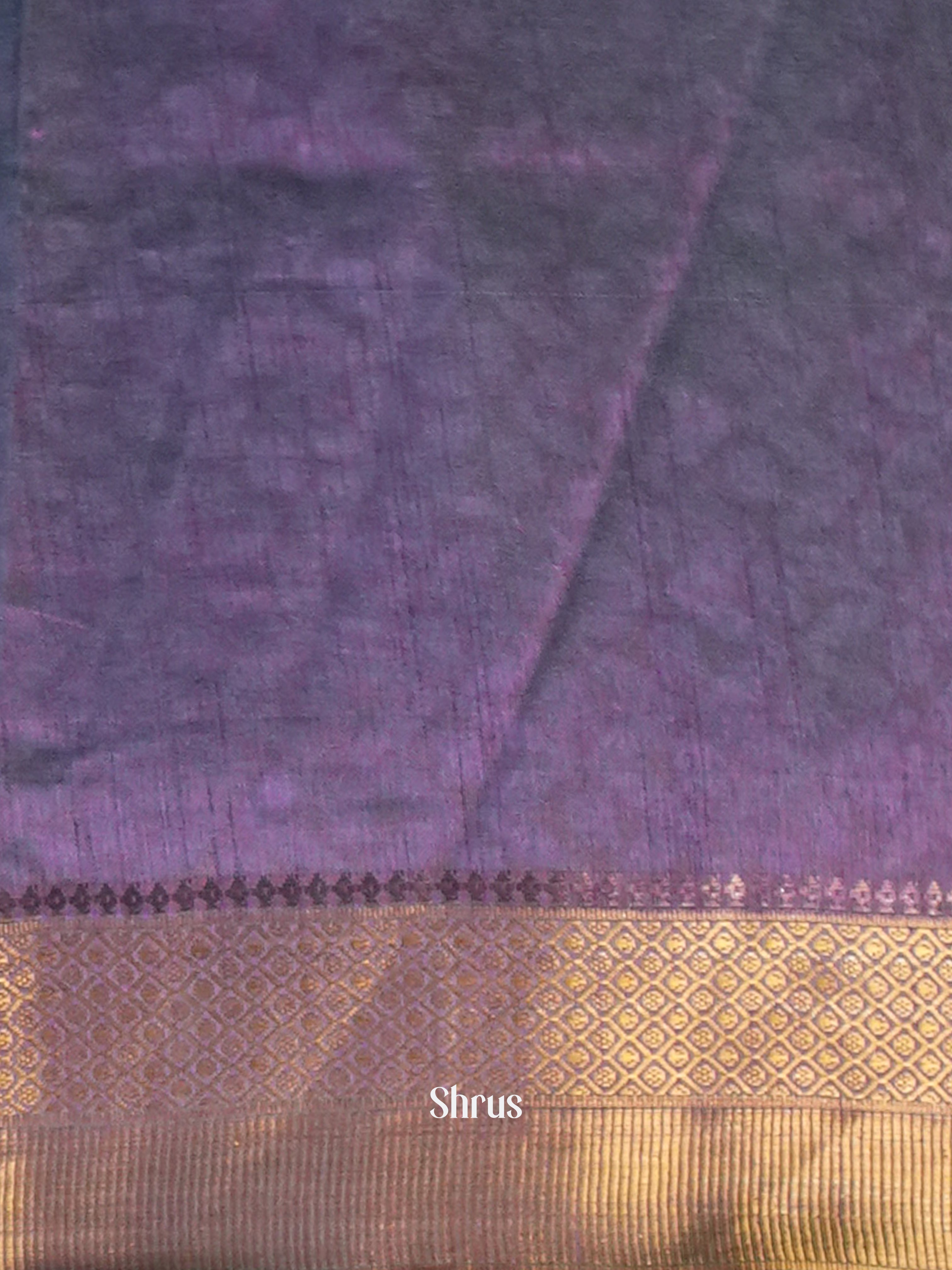 Teal & Purple - Semi Patola Saree