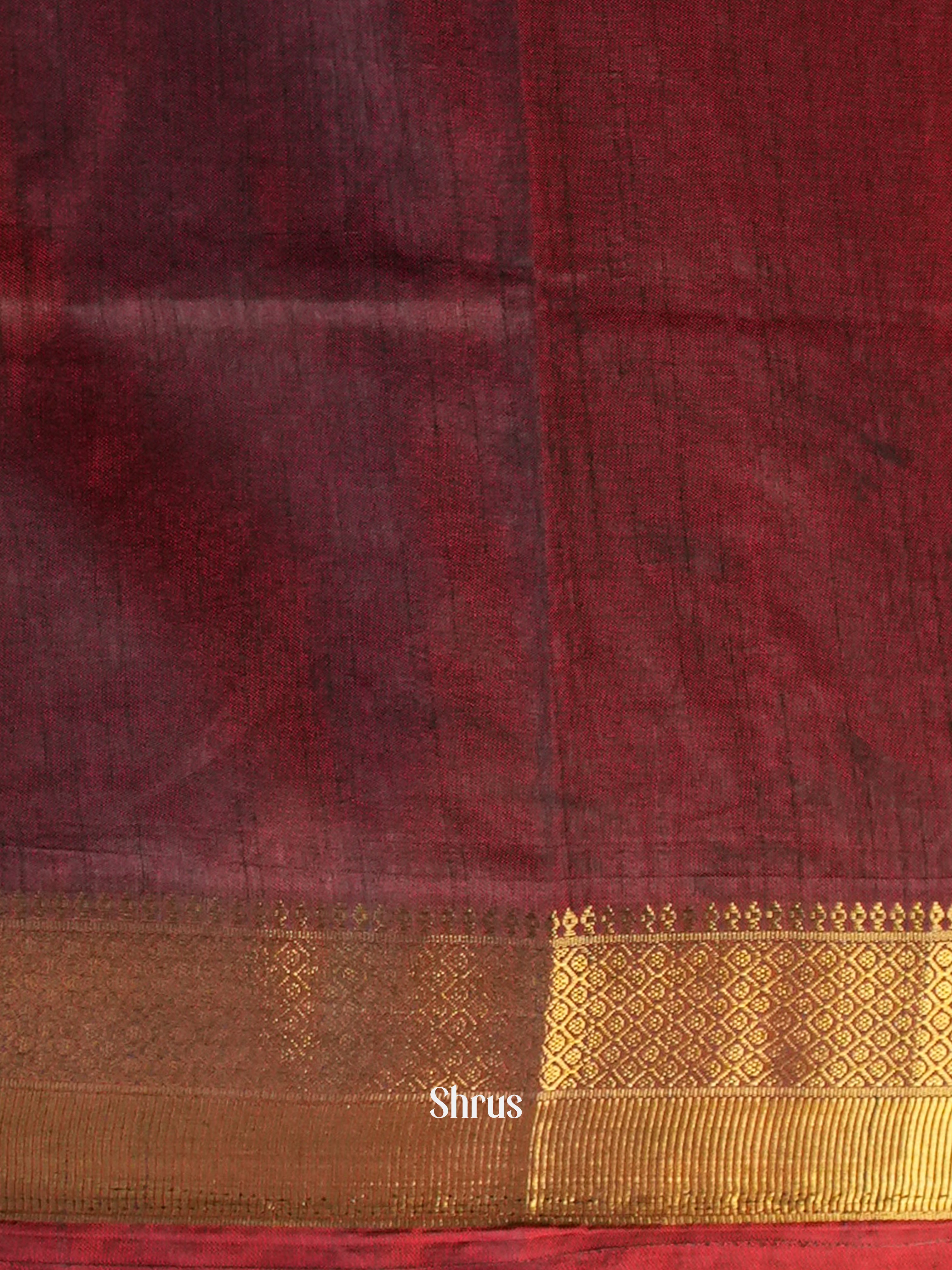 Red & Maroon - Semi Patola Saree