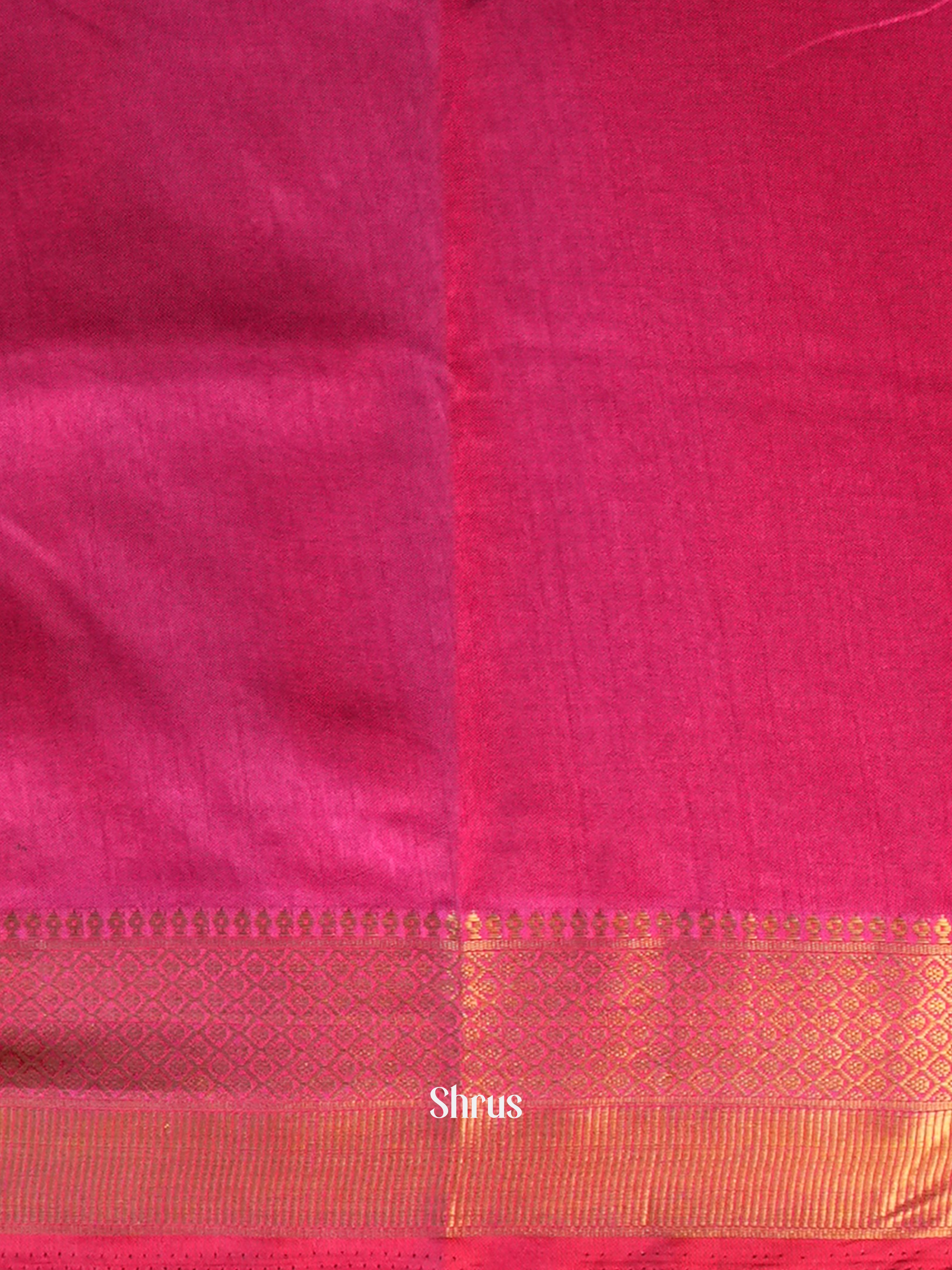 Purple & Pink- Semi Patola Saree