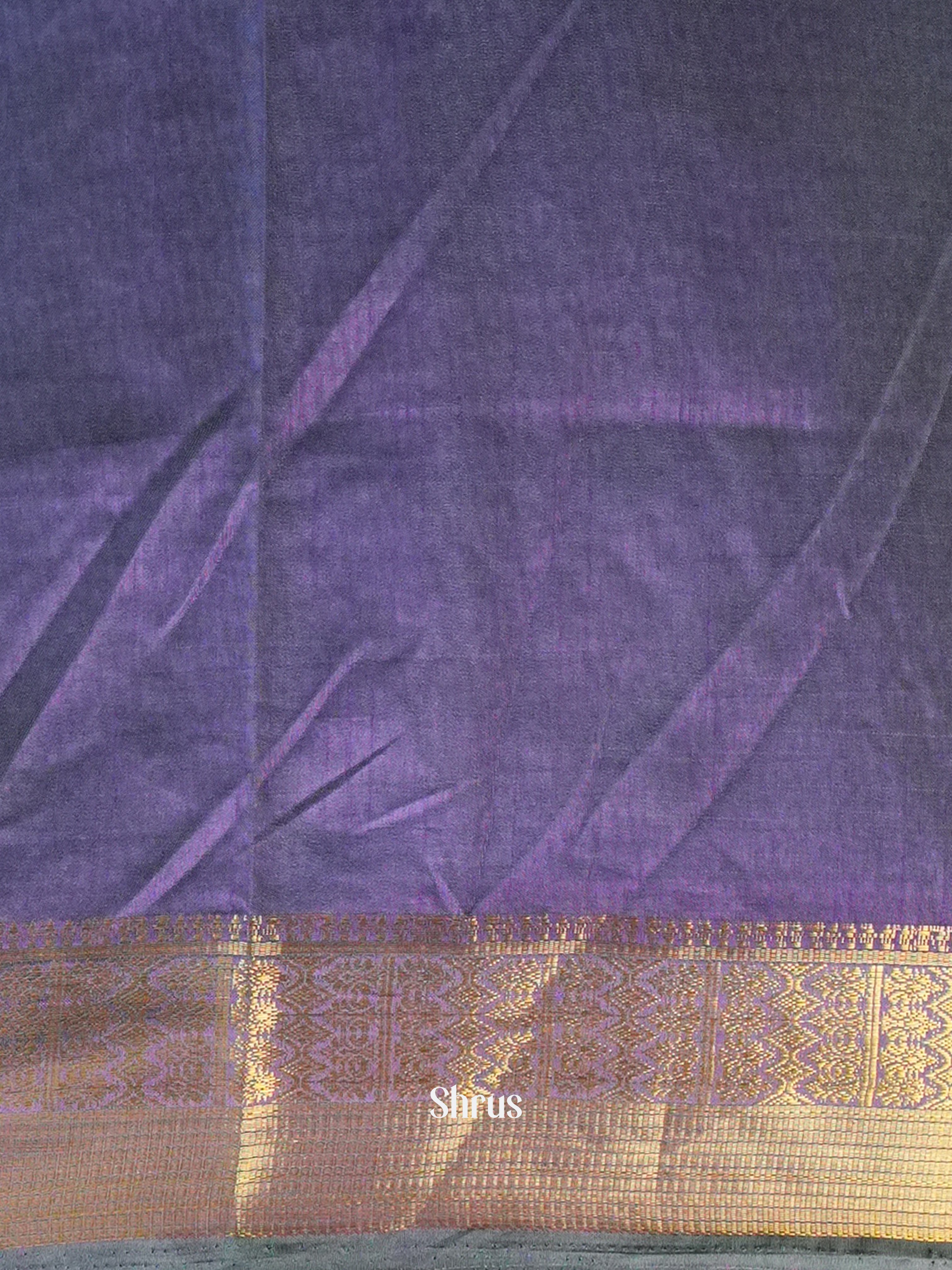 Teal & Purple - Semi Patola Saree