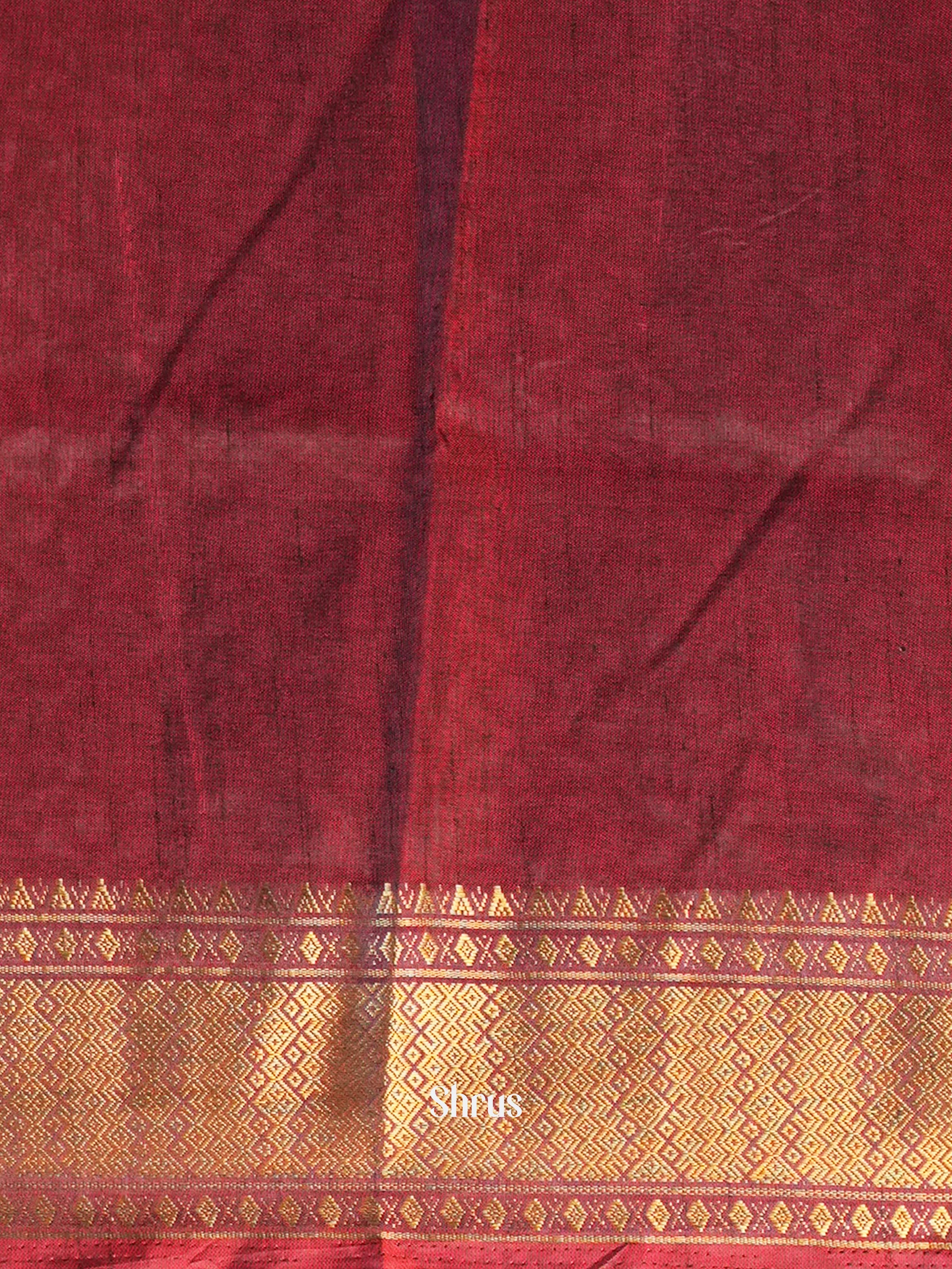 Red & Maroon - Semi Patola Saree