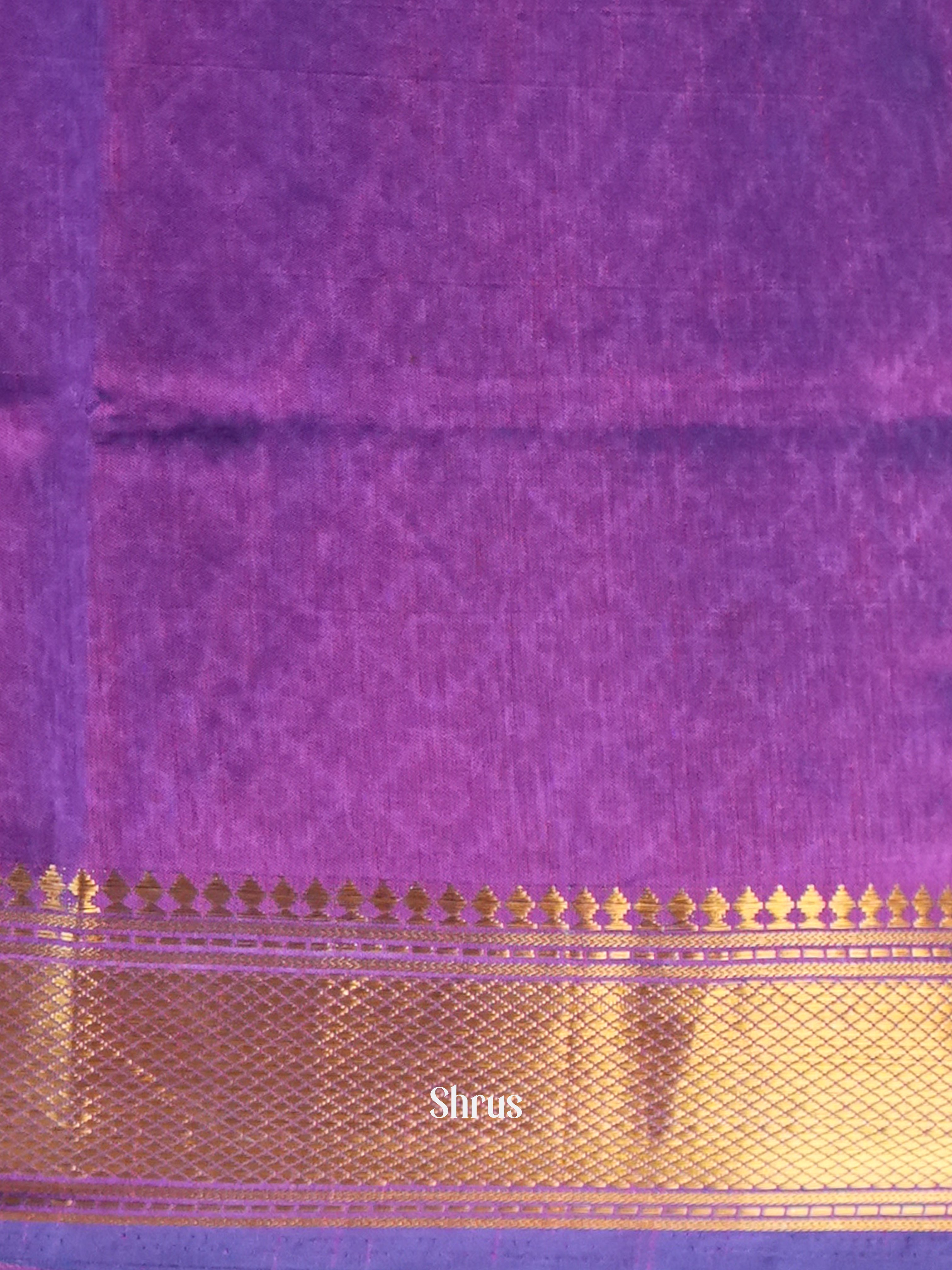 Blue & Purple - Semi Patola Saree