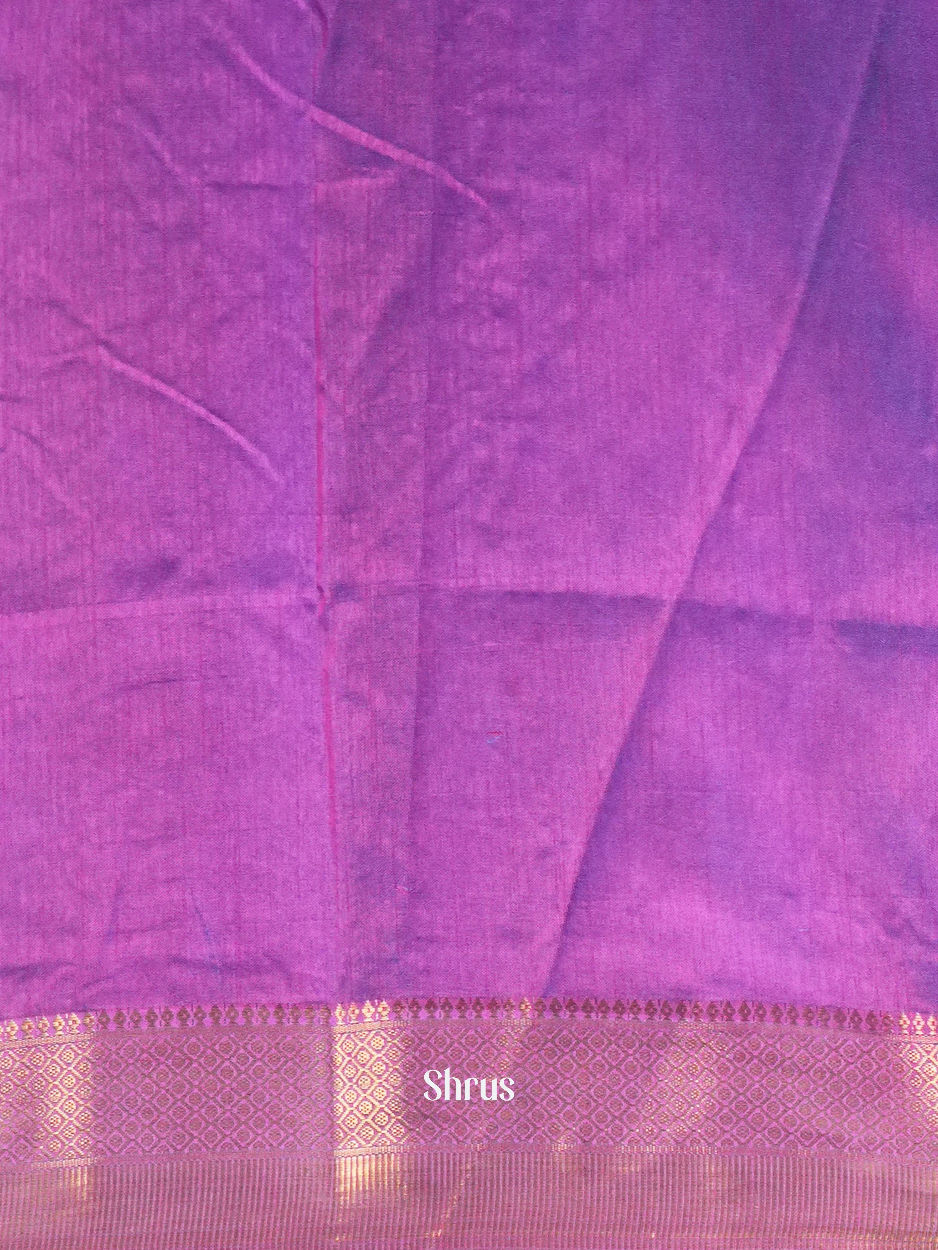 Blue & Purple - Semi Patola Saree