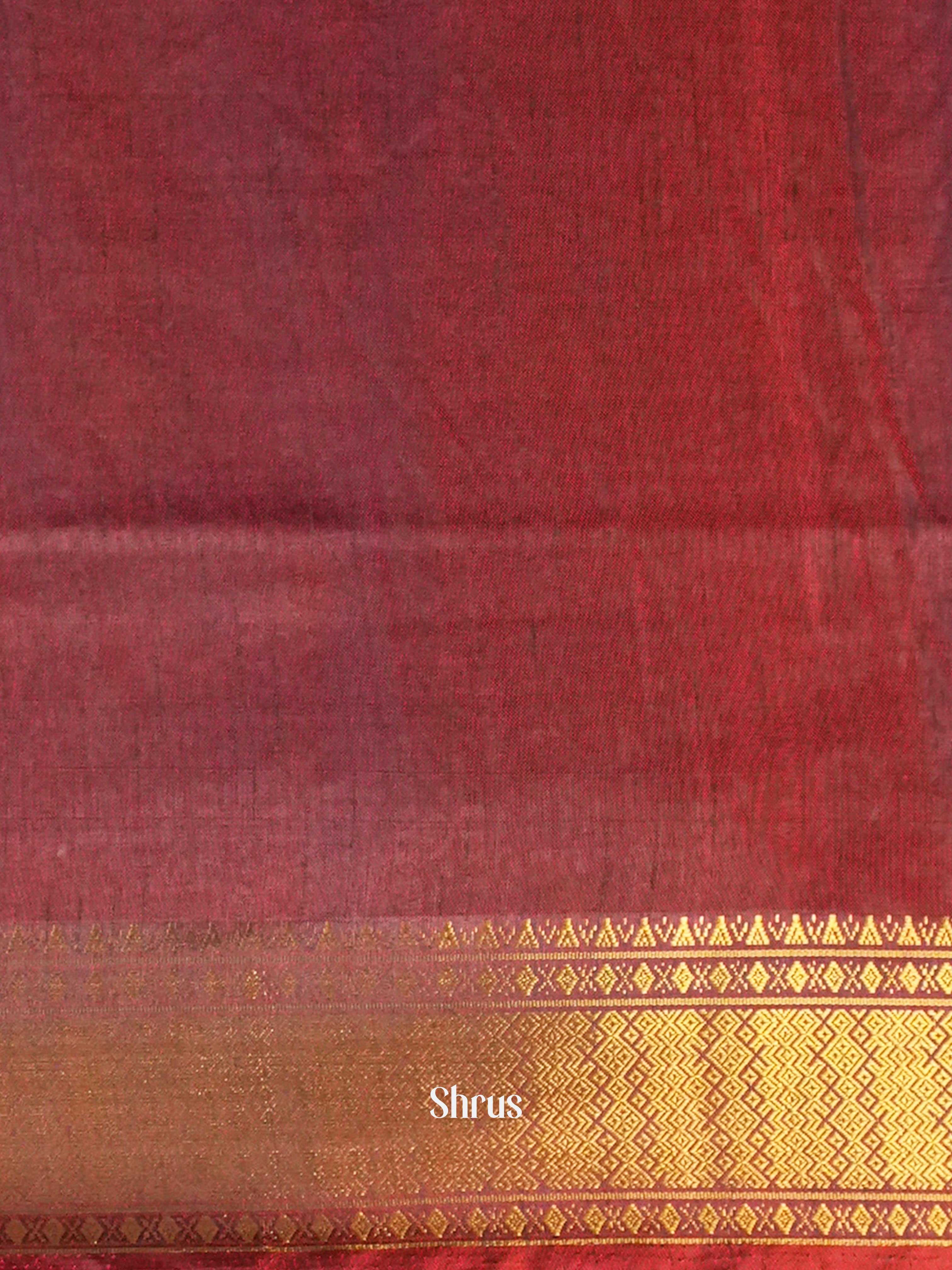 Red & Maroon - Semi Patola Saree