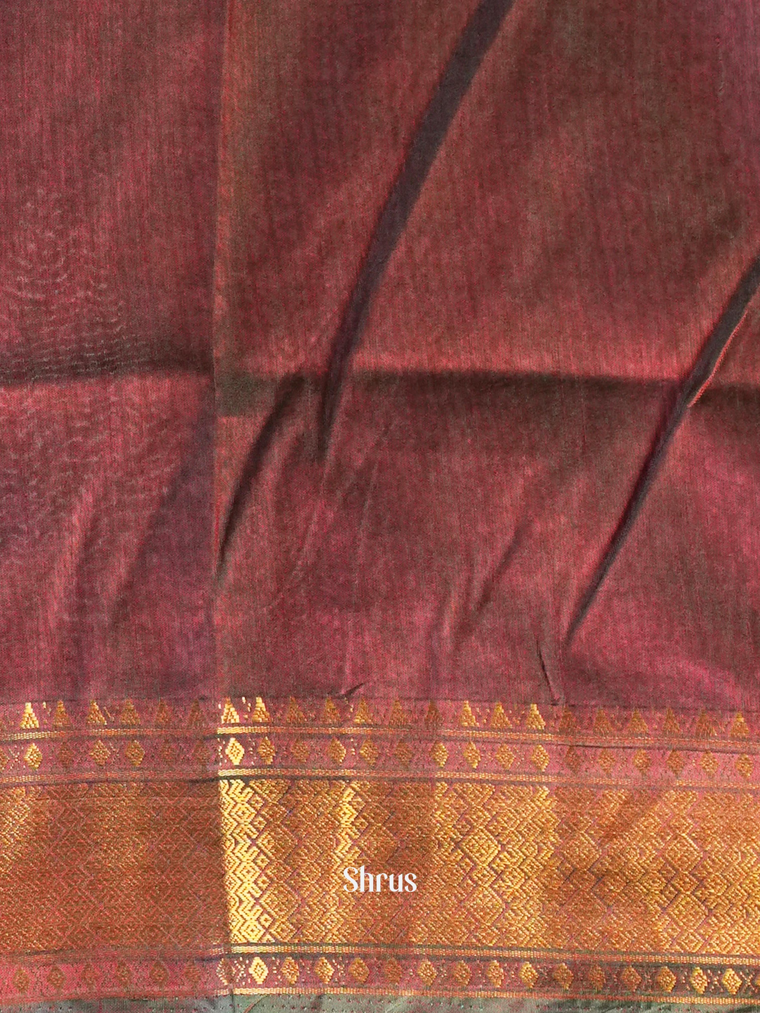 Green & Brown - Semi Patola Saree