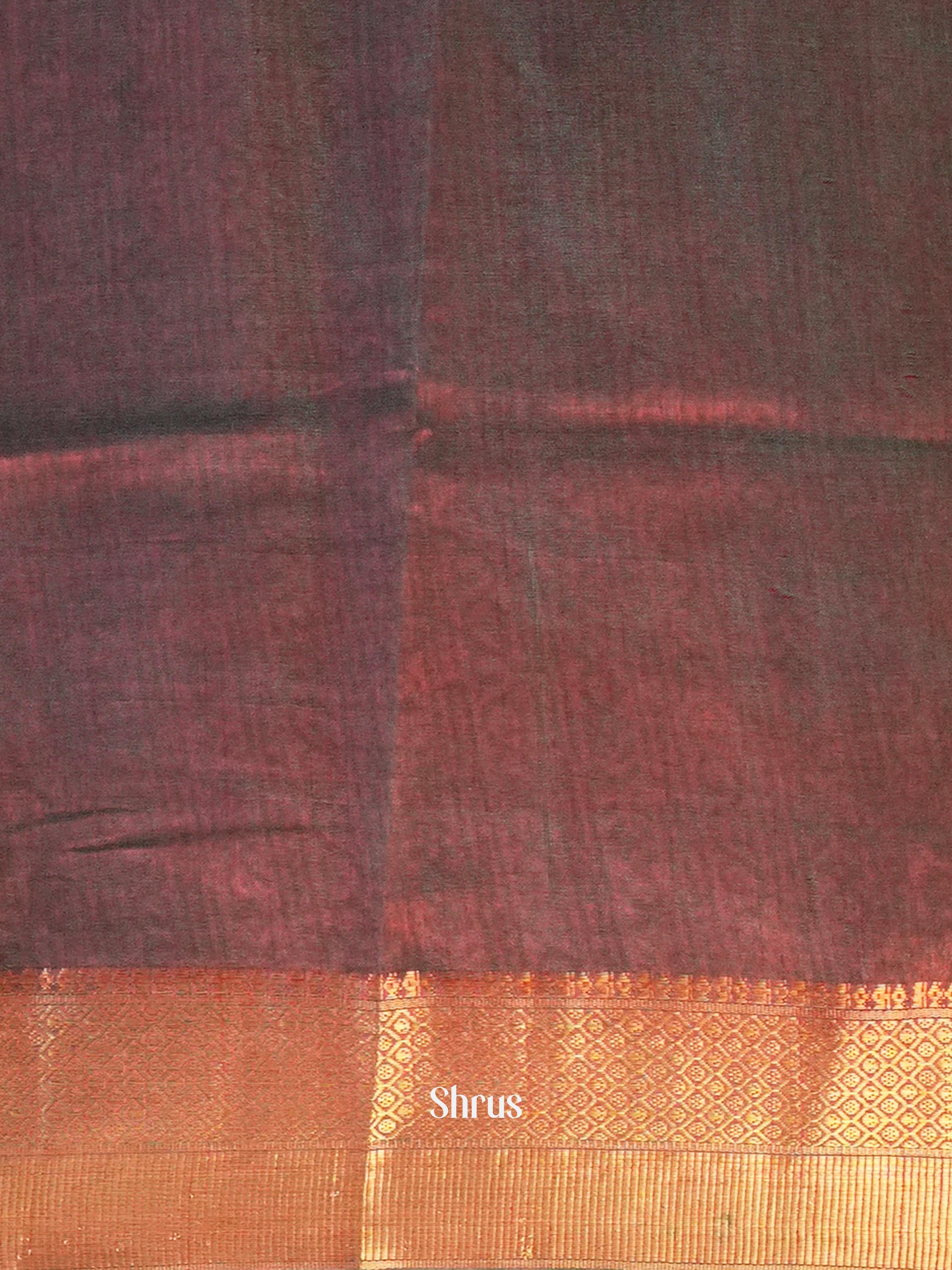 Green & Brown - Semi Patola Saree