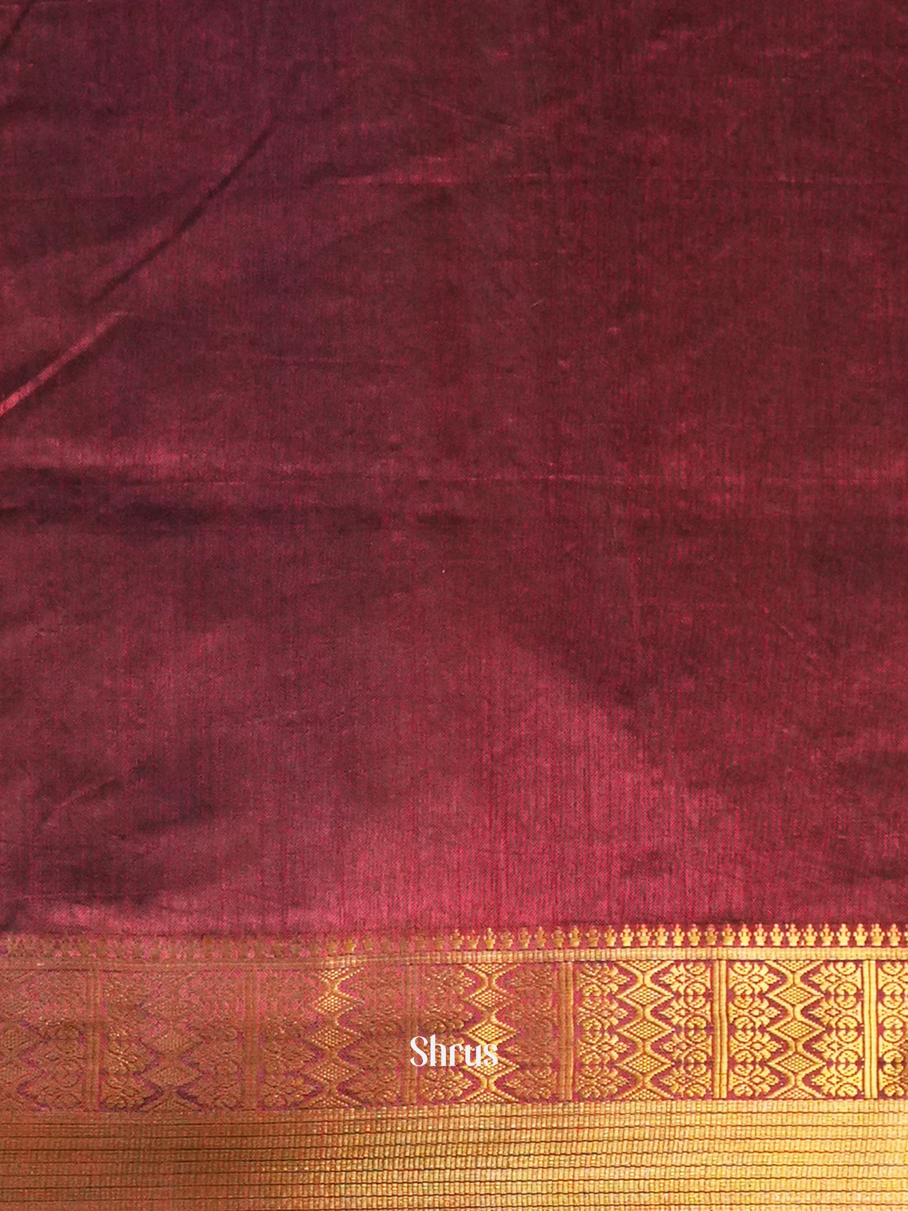 Black & Maroon - Semi Patola Saree