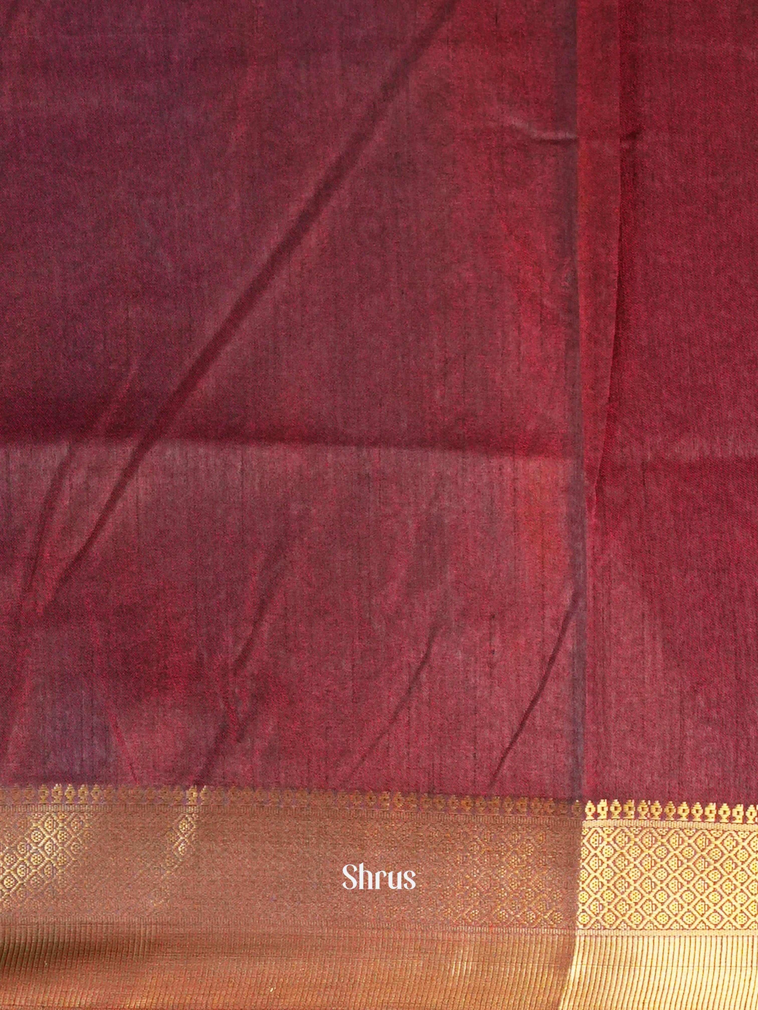 Red & Maroon - Semi Patola Saree