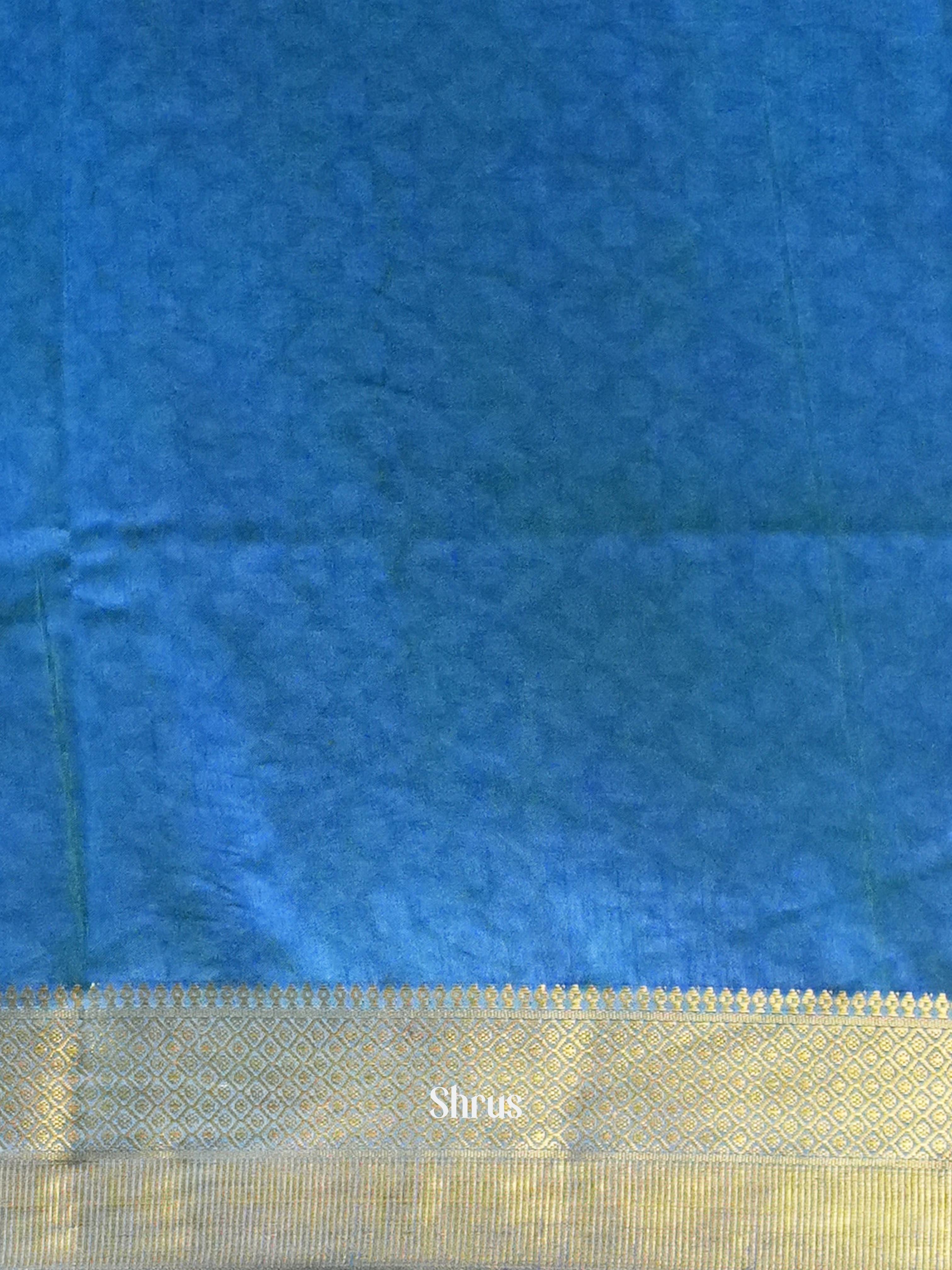 Green & Blue - Semi Patola Saree